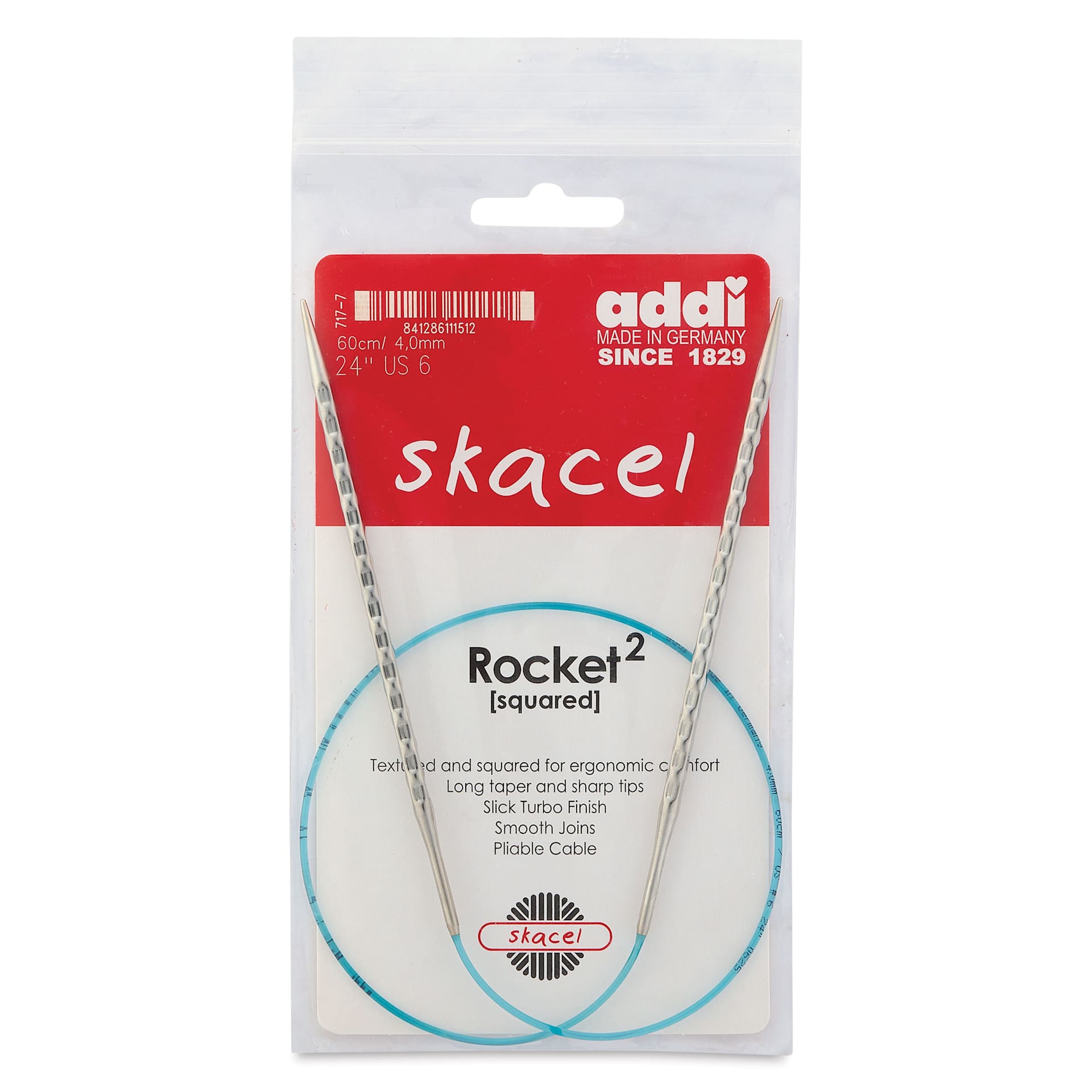 Skacel by Addi Rocket2 Circular Knitting Needles - US 06, 24" front of packaging