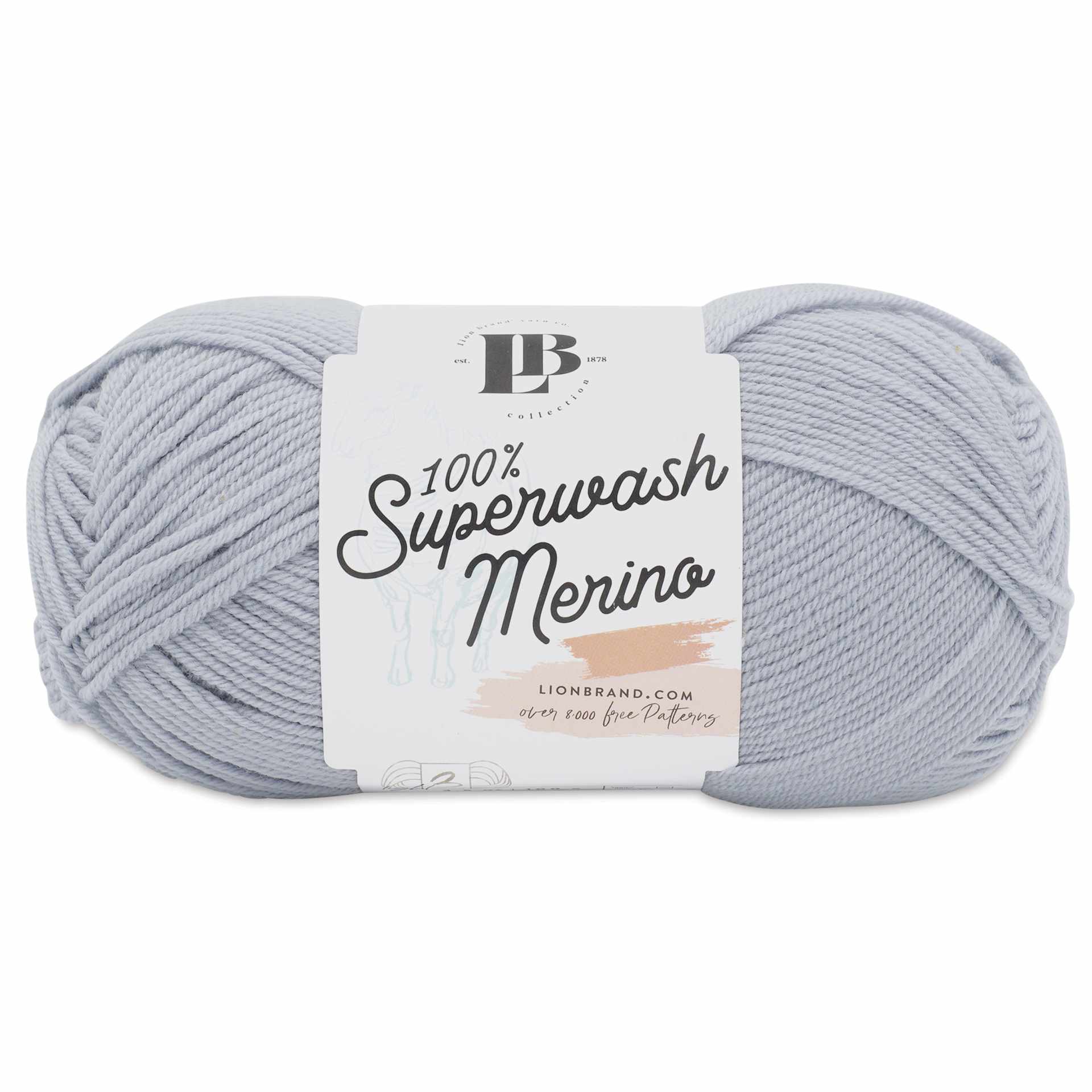 Lion Brand Yarn Collection Superwash Merino Yarn - Ice