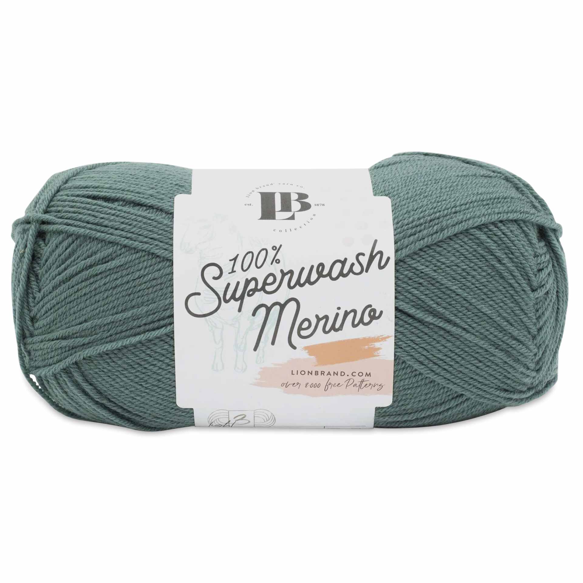 Lion Brand Yarn Collection Superwash Merino Yarn - Sage