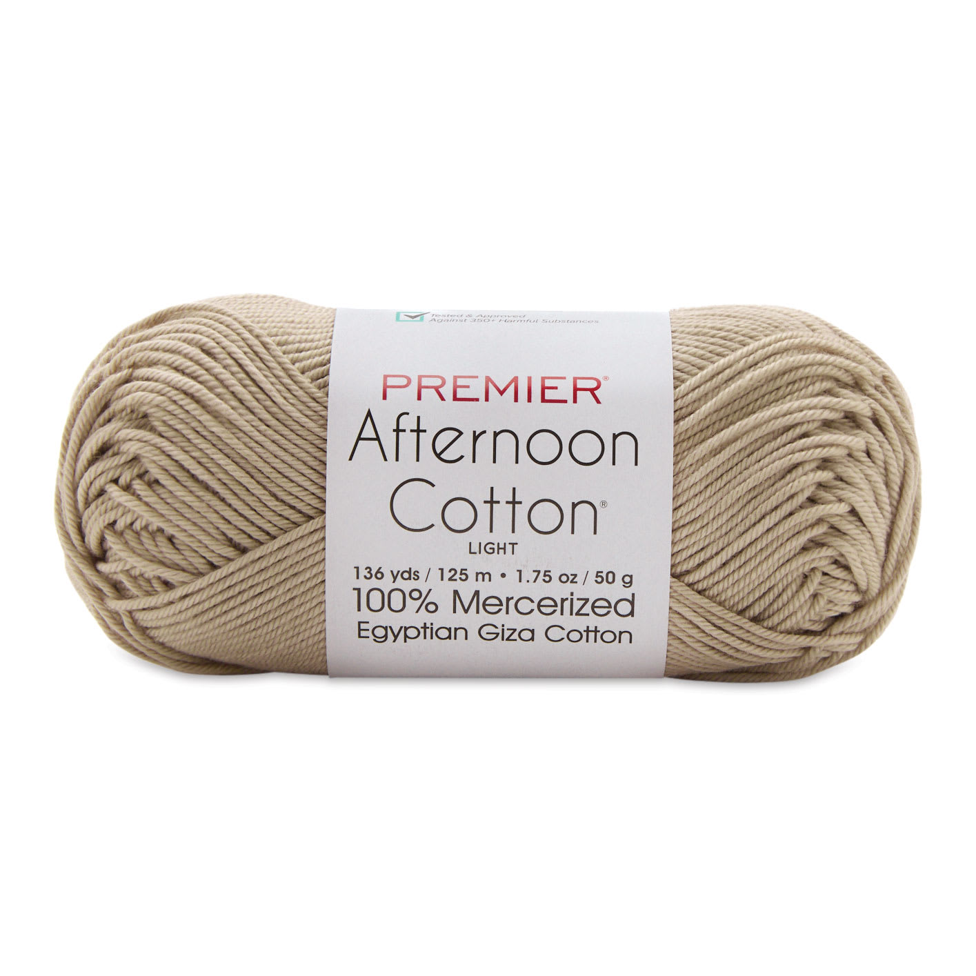 Premier Yarn Afternoon Cotton Yarn - Greige, skein