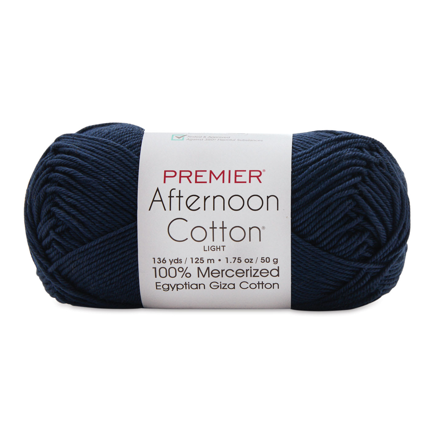 Premier Yarn Afternoon Cotton Yarn - Navy, skein