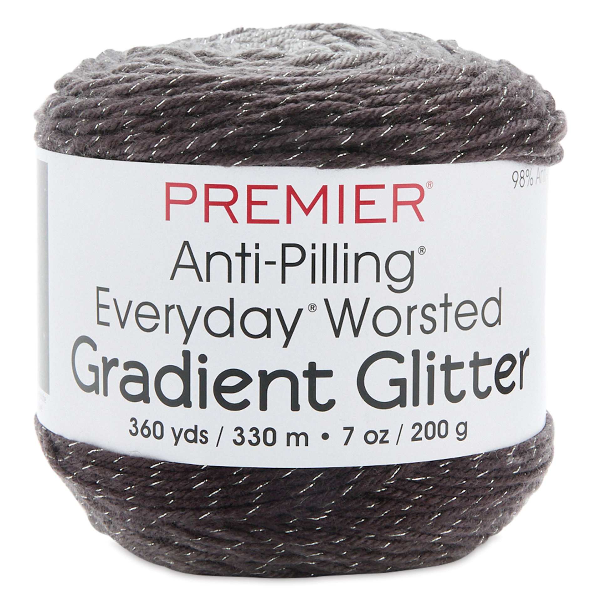 Premier Yarn Anti-Pilling Everyday Worsted Gradient Glitter Yarn - Black Tones packaging