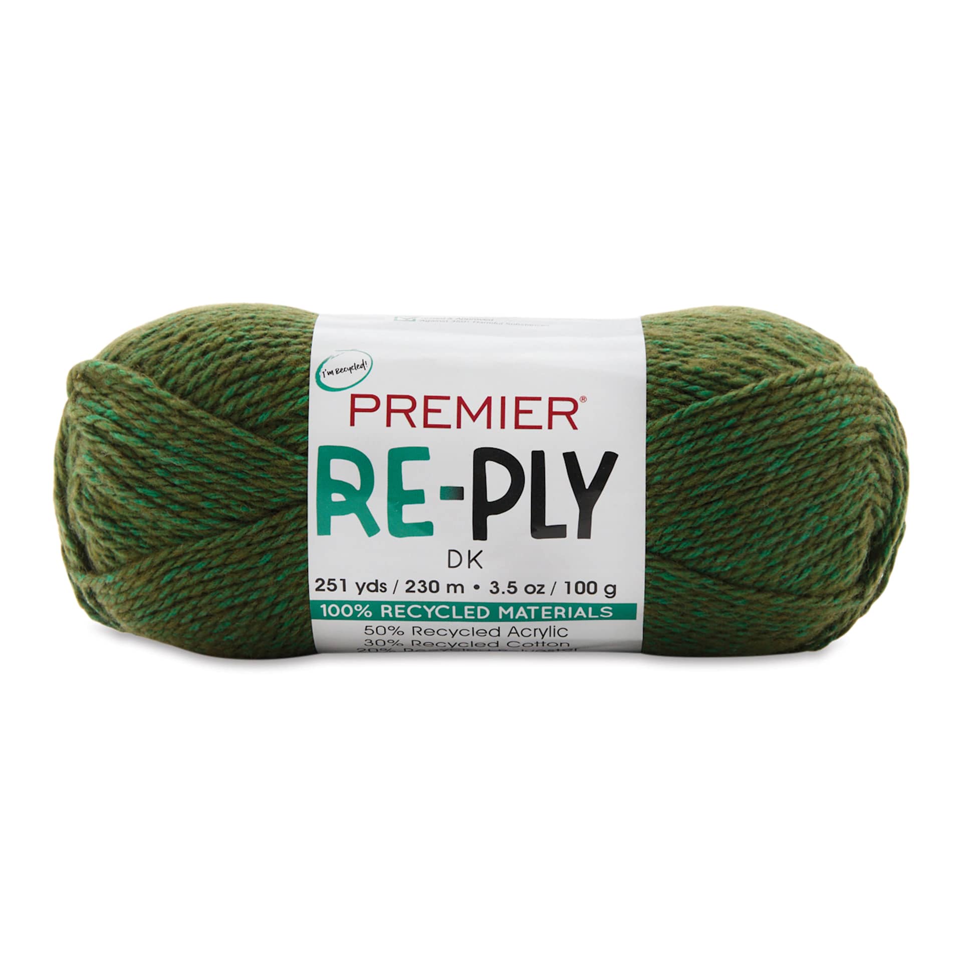 Premier Yarn Re-Ply Yarn - Green, 3.5 oz