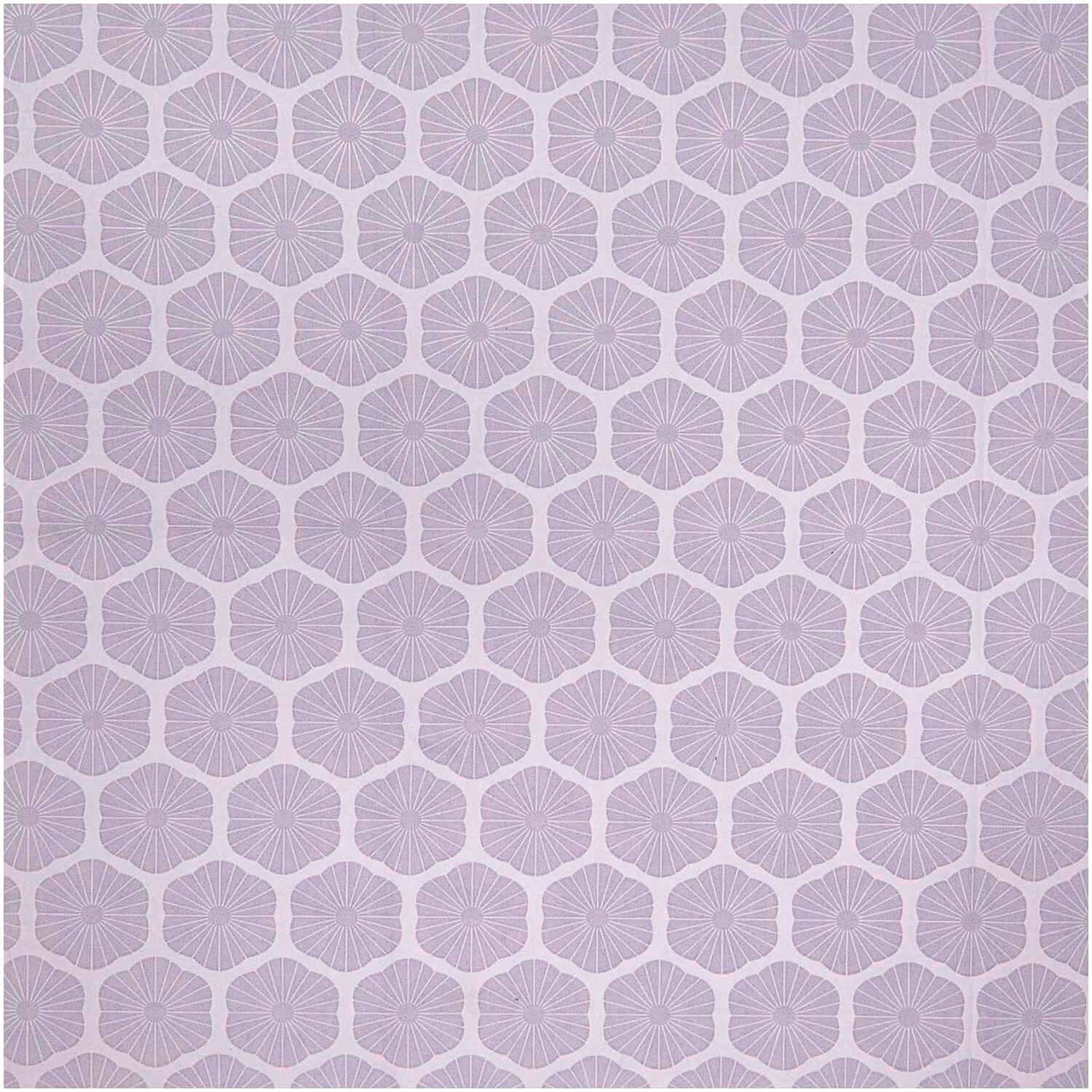 Rico Design Cotton Poplin Fabric - Lilac Rosette, 50 cm x 140 cm