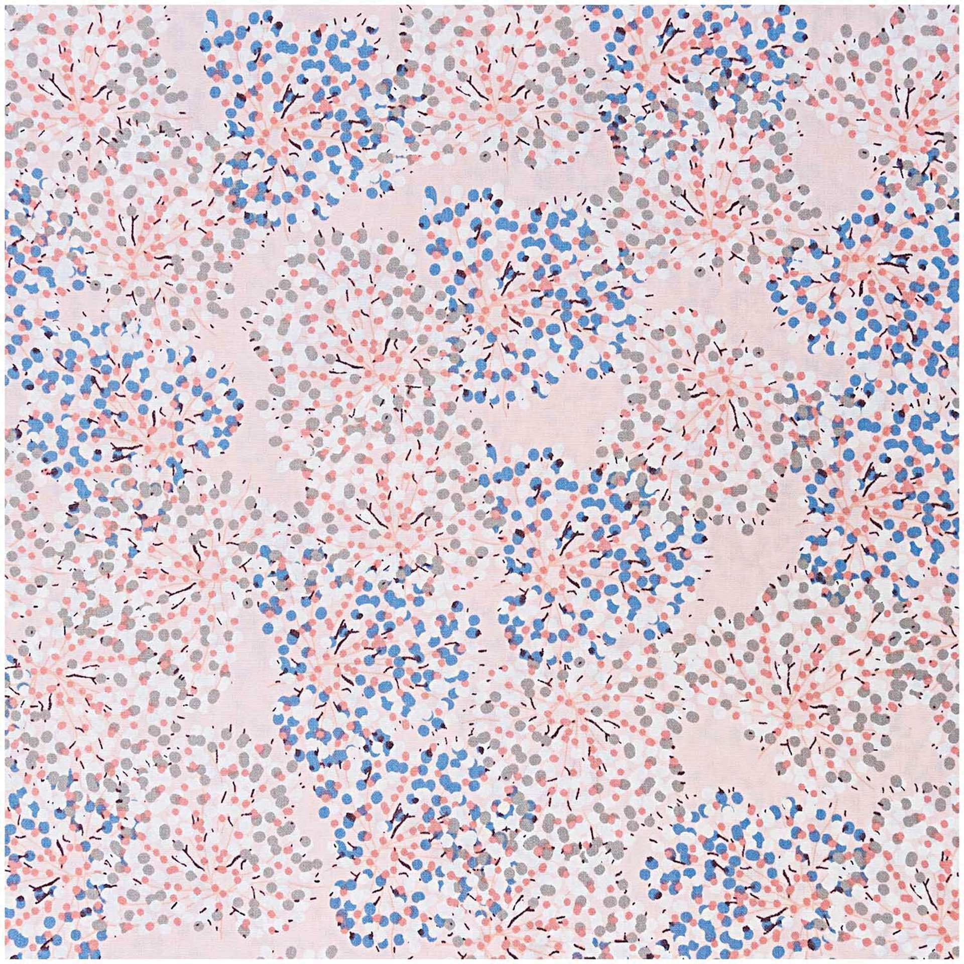 Rico Design Printed Cotton Fabric - Pink Allium, 50 cm x 140 cm