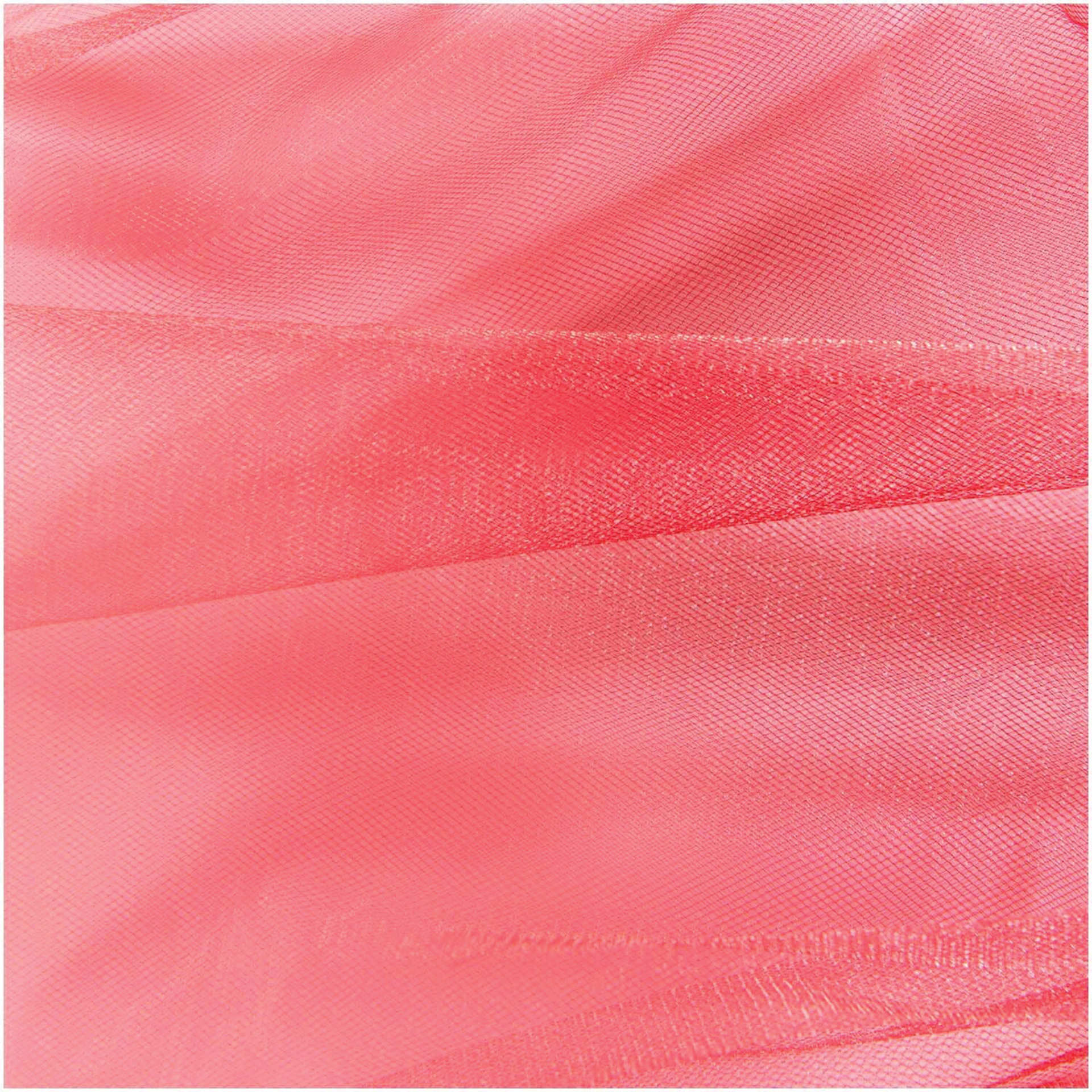 Rico Design Tulle Roll - Red, 50 cm x 5 m showing texture