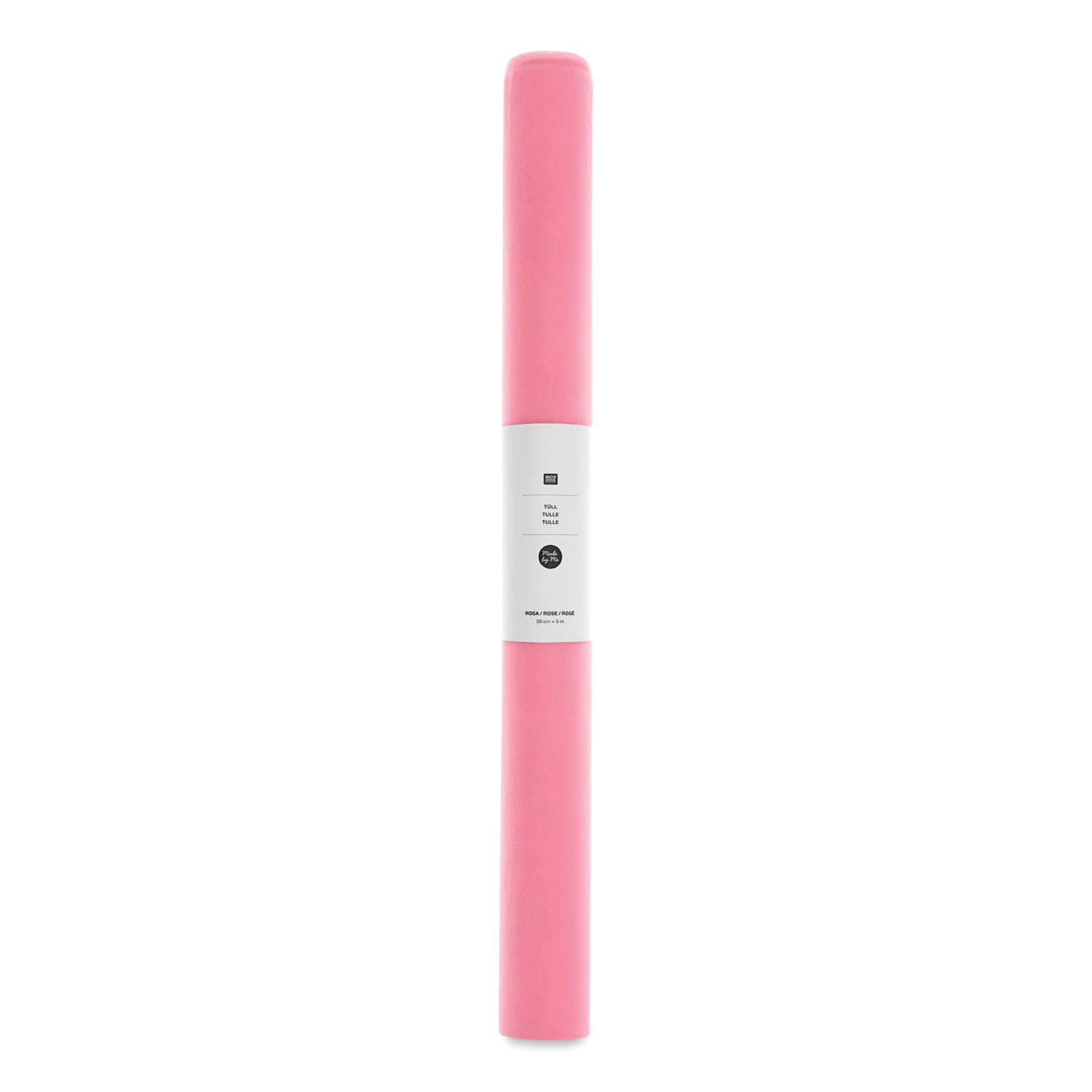Rico Design Tulle Roll - Rose, 50 cm x 5 m in packaging