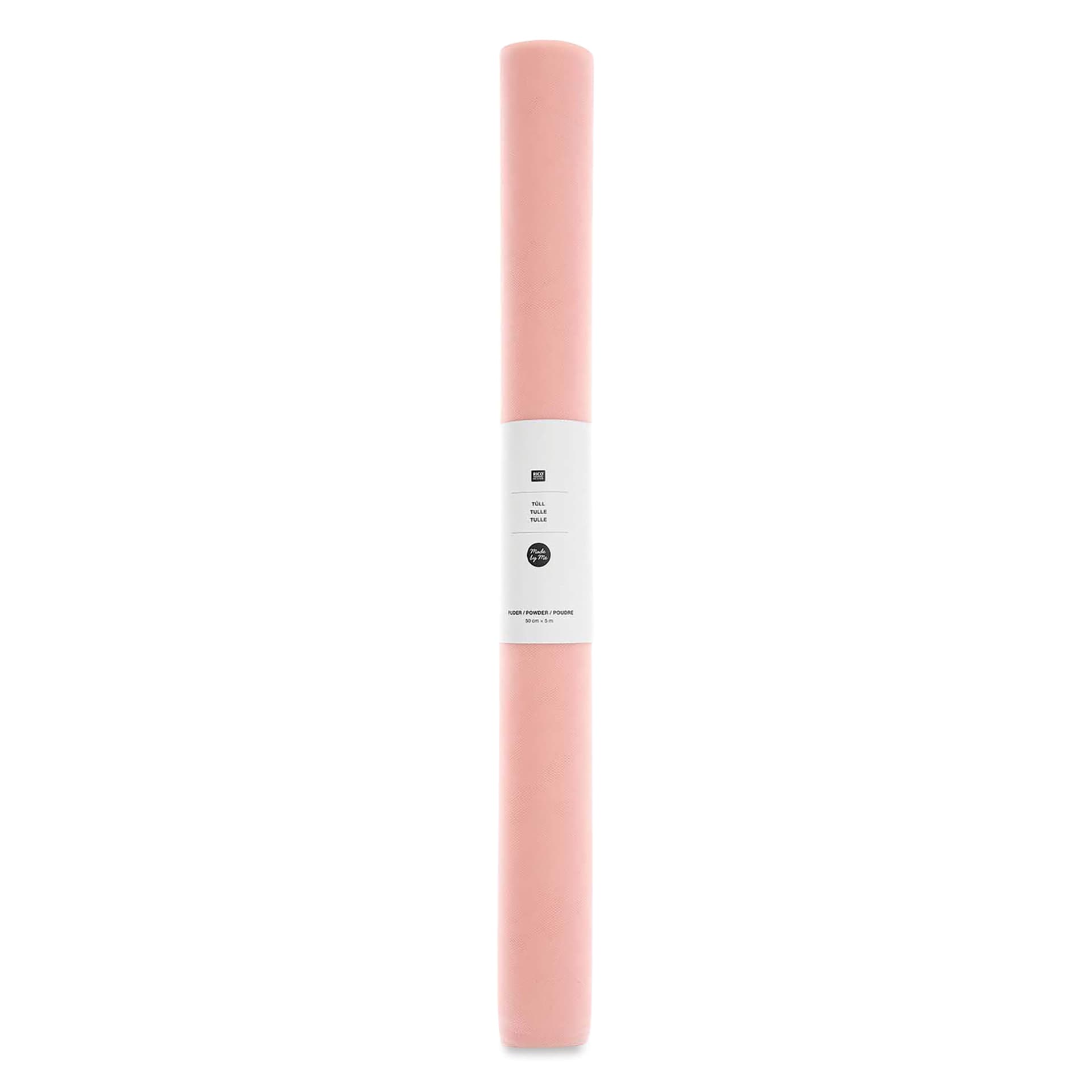 Rico Design Tulle Roll - Powder, 50 cm x 5 m in packaging