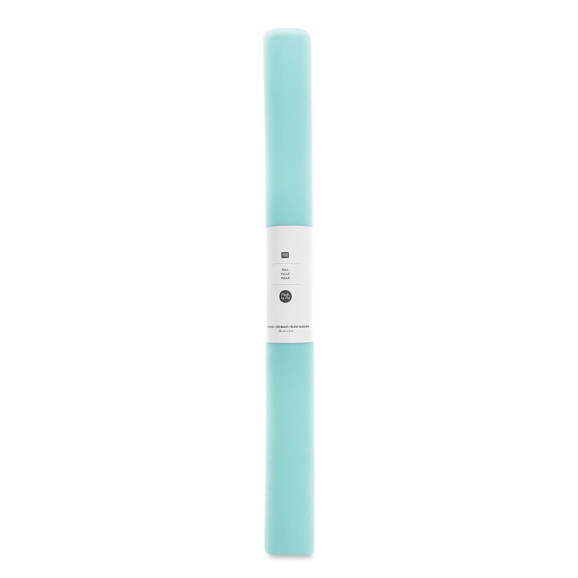Rico Design Tulle Roll- Ice Blue, 50 cm x 5 m in packaging
