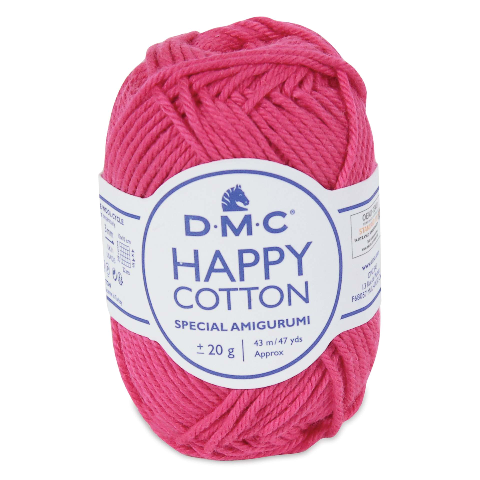 DMC Happy Cotton Yarn - Jammy Raspberry 755, 20 g