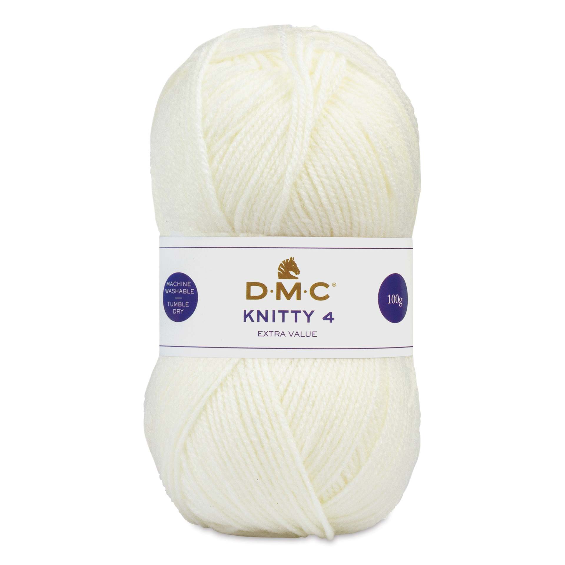 DMC Knitty 4 Yarn - 812 White, 306 yards