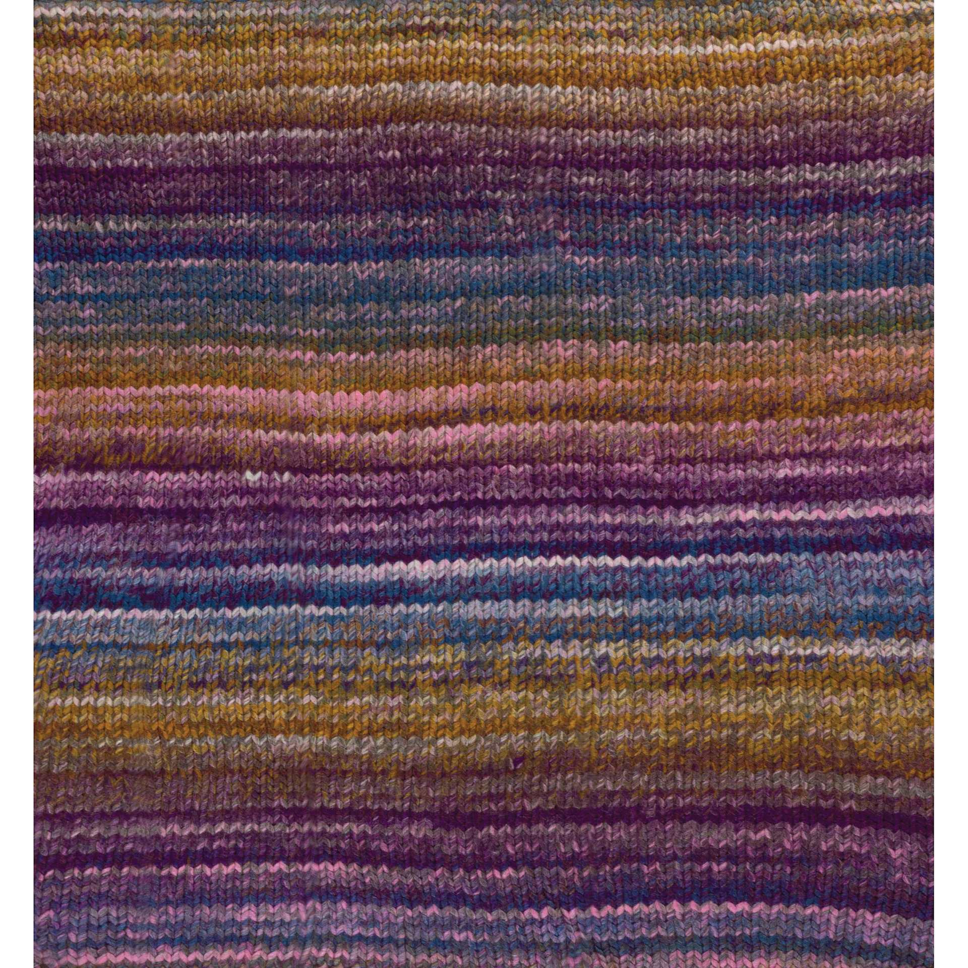 Sample made with DMC Pirouette Yarn 839 Blue