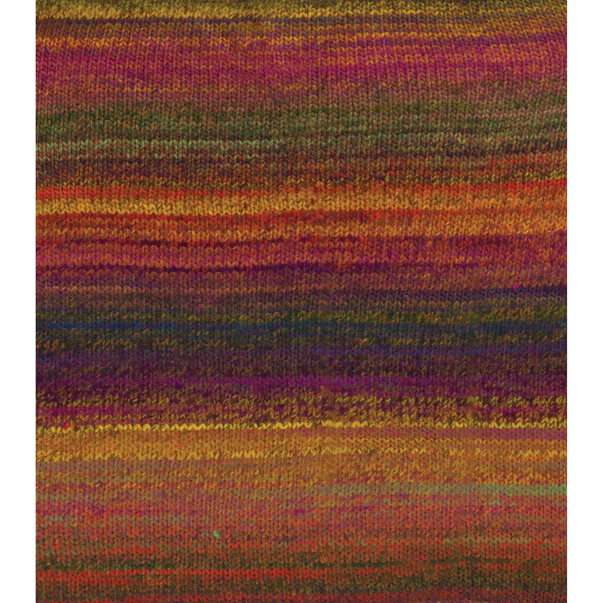 Sample made with DMC Pirouette Yarn 843 Yellow Orange