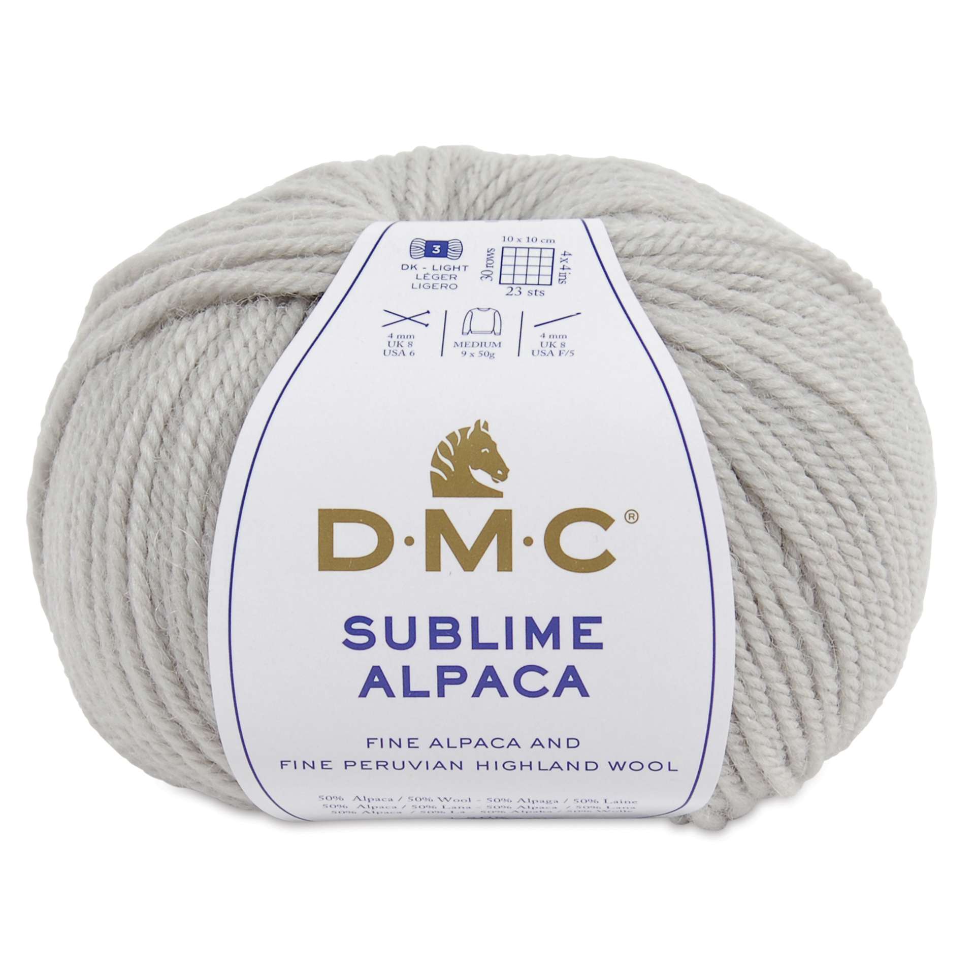 DMC Sublime Alpaca Yarn - 012 White, 126 yards