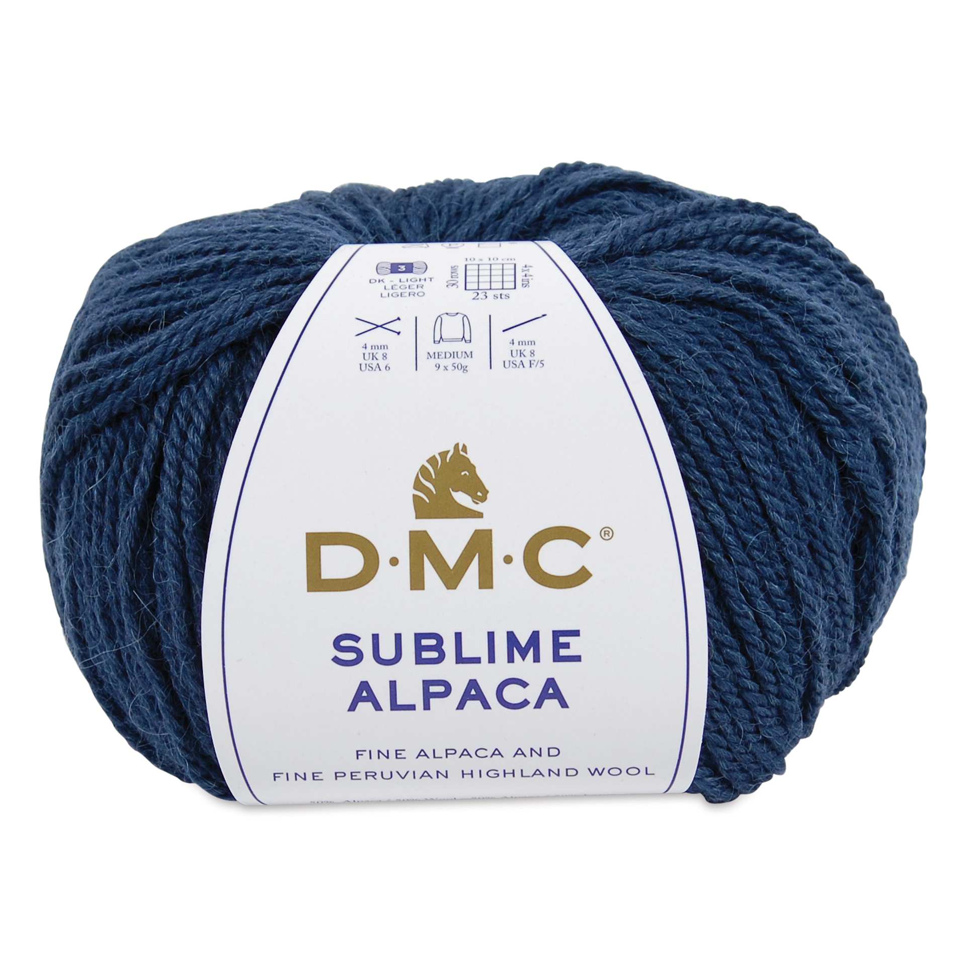 DMC Sublime Alpaca Yarn - 711 Blue, 126 yards