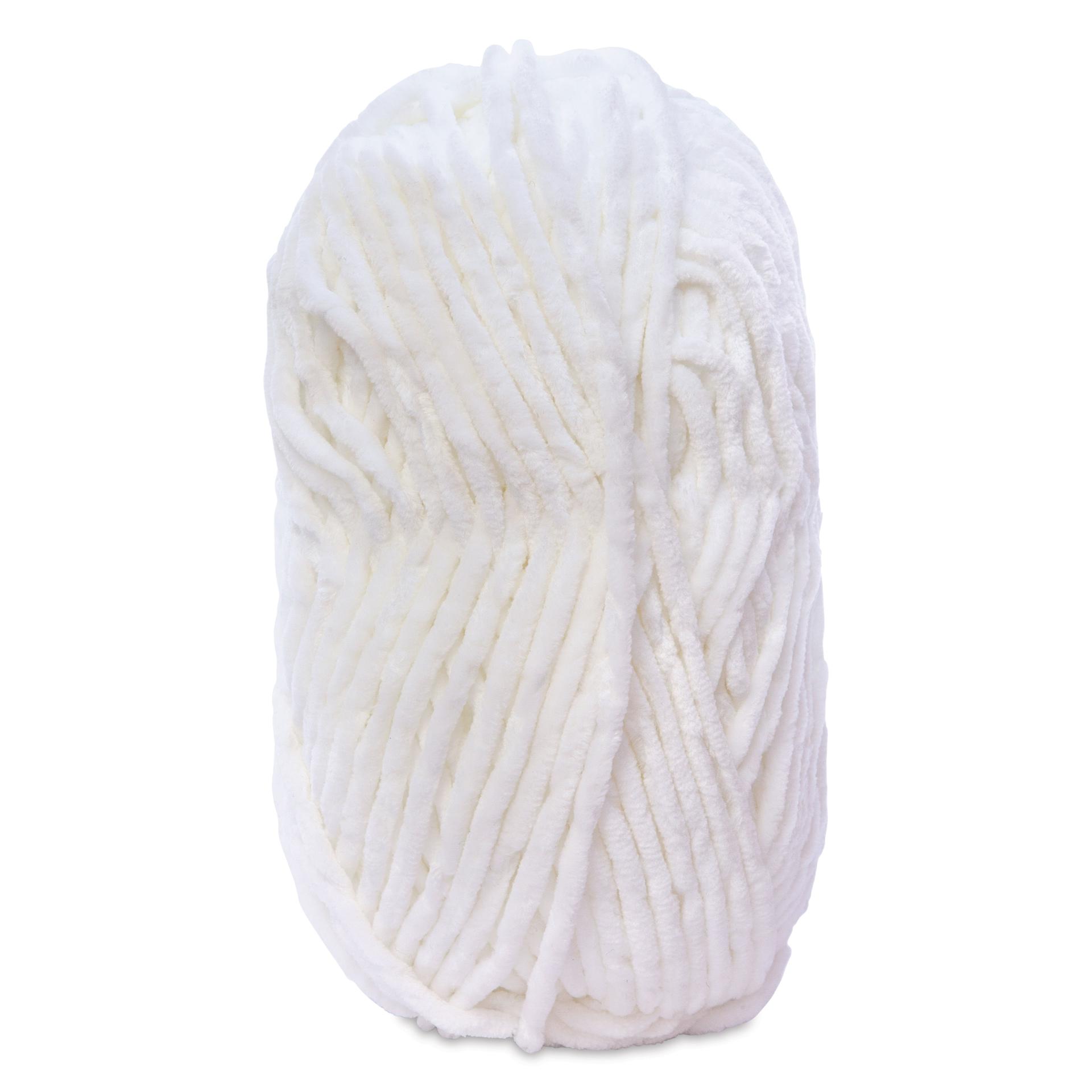 DMC Velvet Yarn - 02 White, 109 yards without packaging