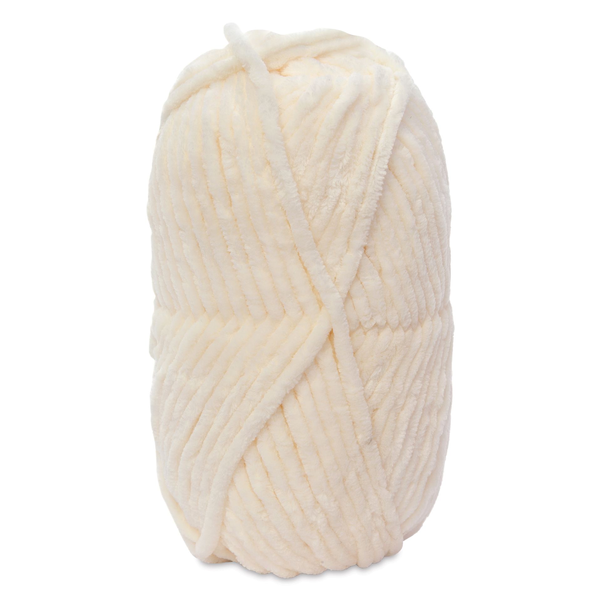DMC Velvet Yarn - 04 White, 109 yards without packaging