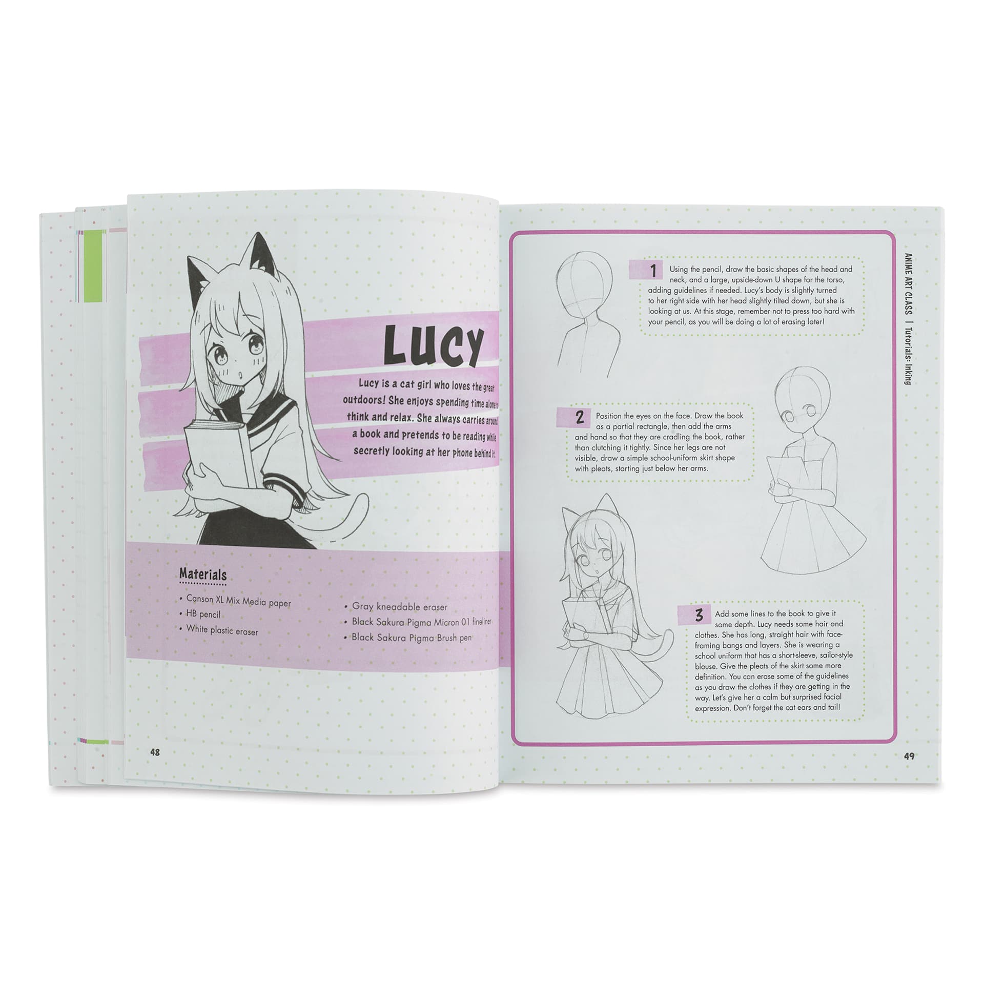 Anime Art Class ("Lucy" spread)