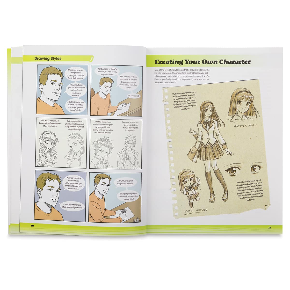 Mastering Manga 3 - Spread on creating your own Characters
