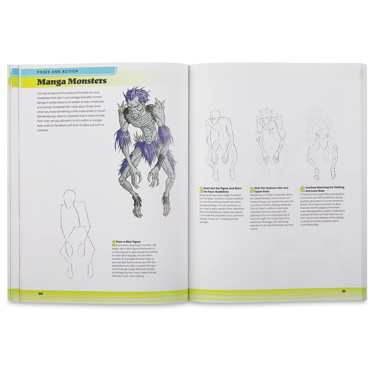 Mastering Manga 3 - Spread on creating Monsters
