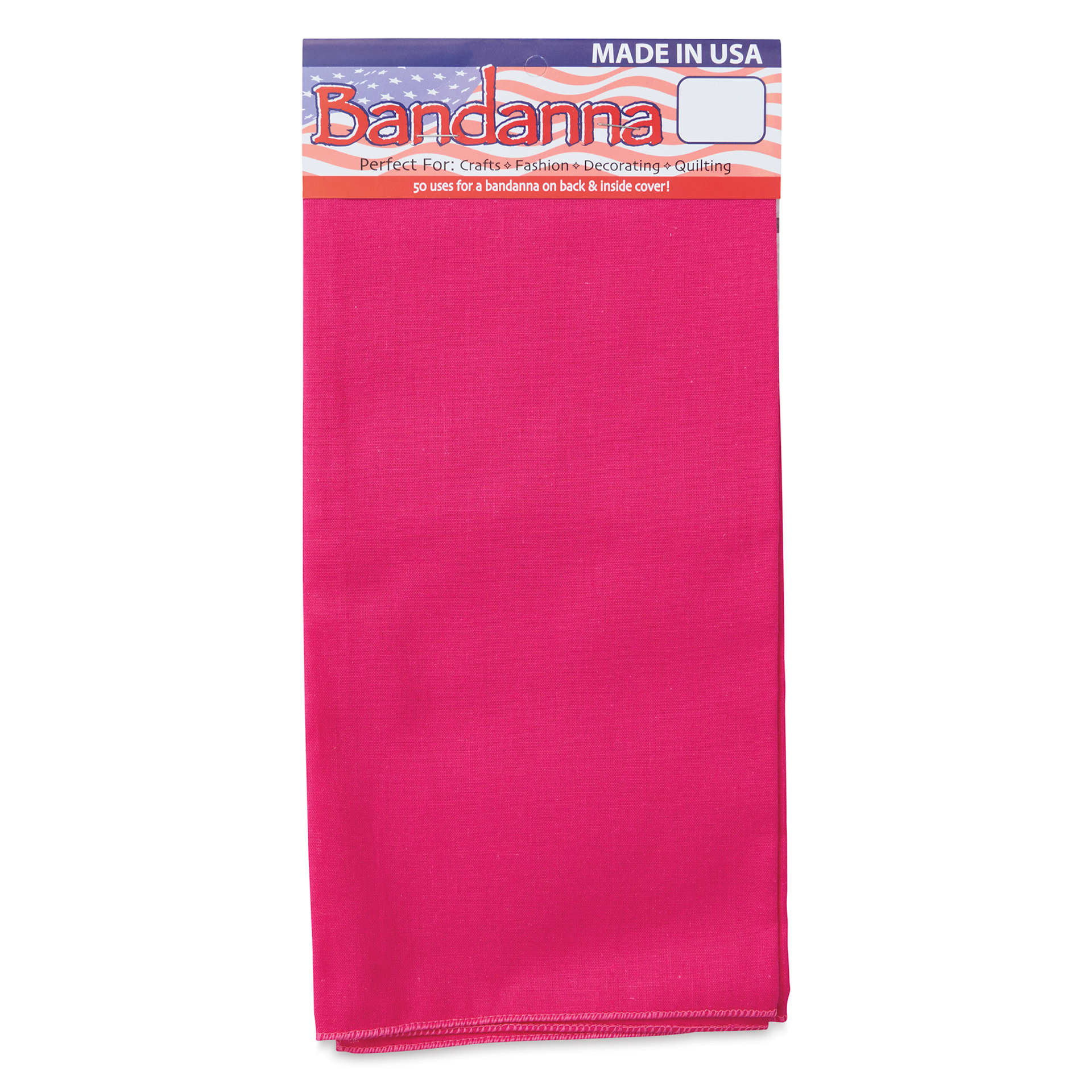 Carolina Creative Solid Bandana - Hot Pink, 22" x 22"