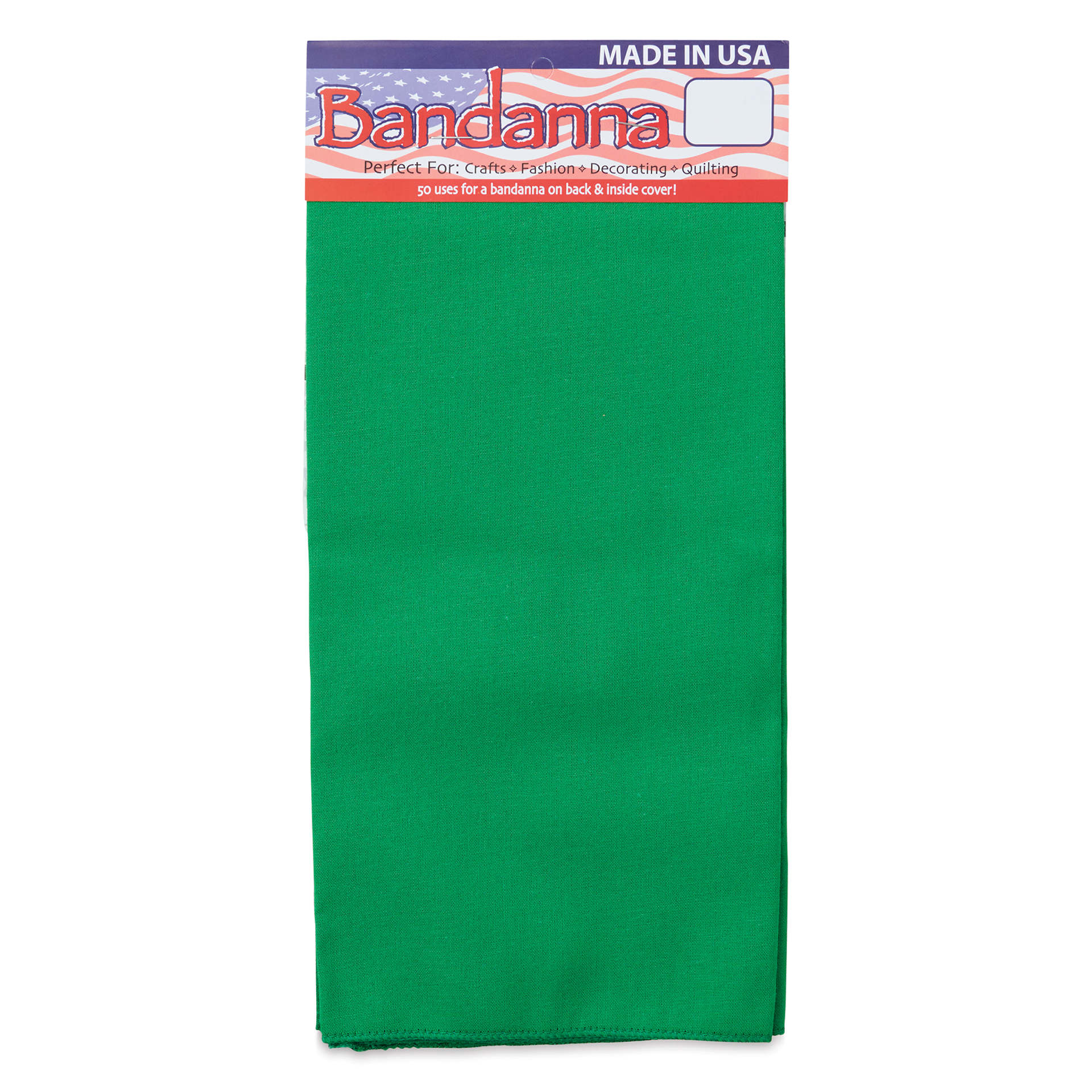 Carolina Creative Solid Bandana - Kelly Green, 22" x 22"