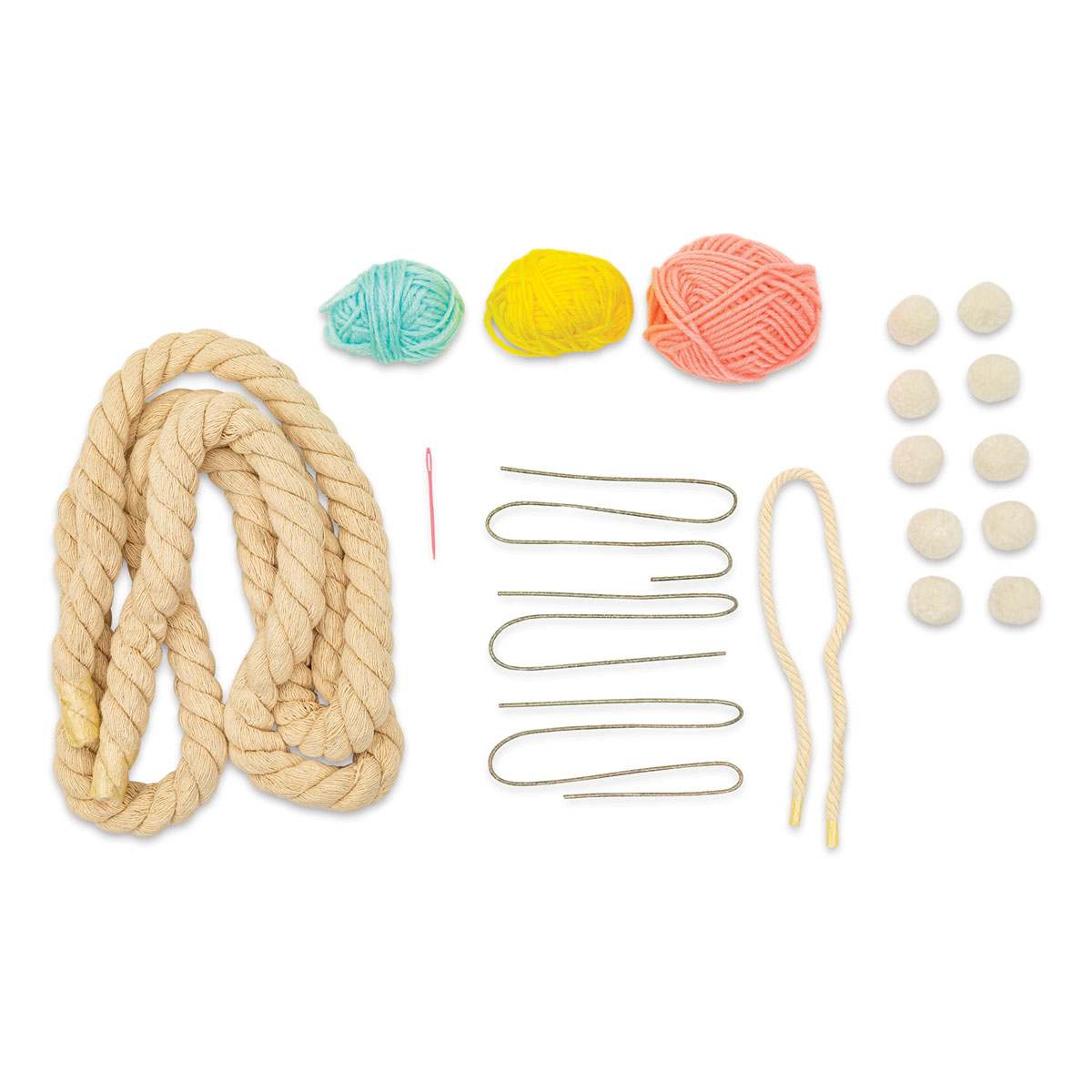 Needle Creations DIY Rainbow Rope Wrap Craft Kit (Kit contents)
