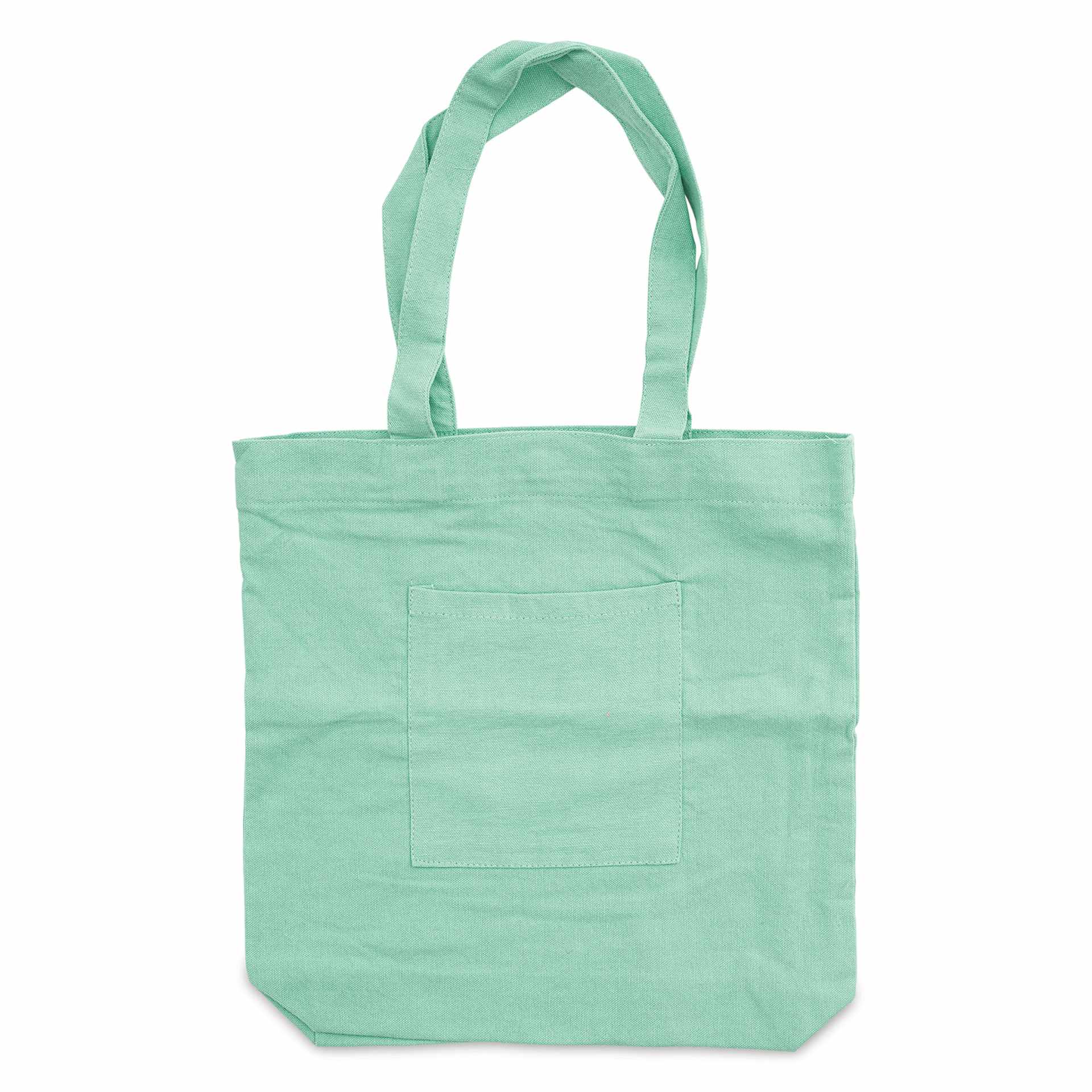 Harvest Import Washed Canvas Tote Bag - Green, Front Pocket