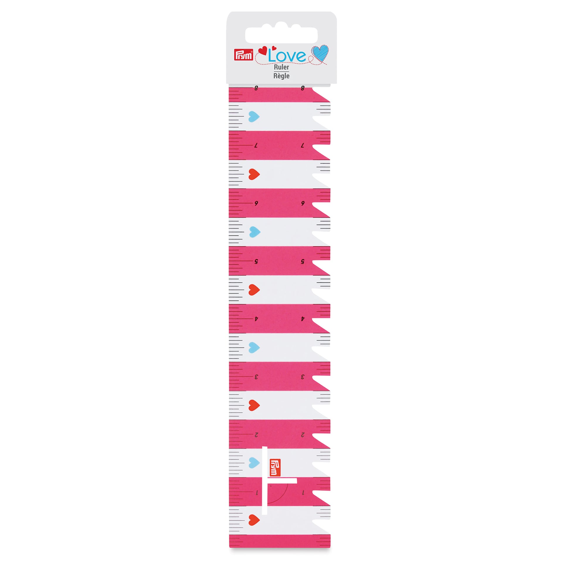 Prym Love Ruler - 8", Pink (With label)