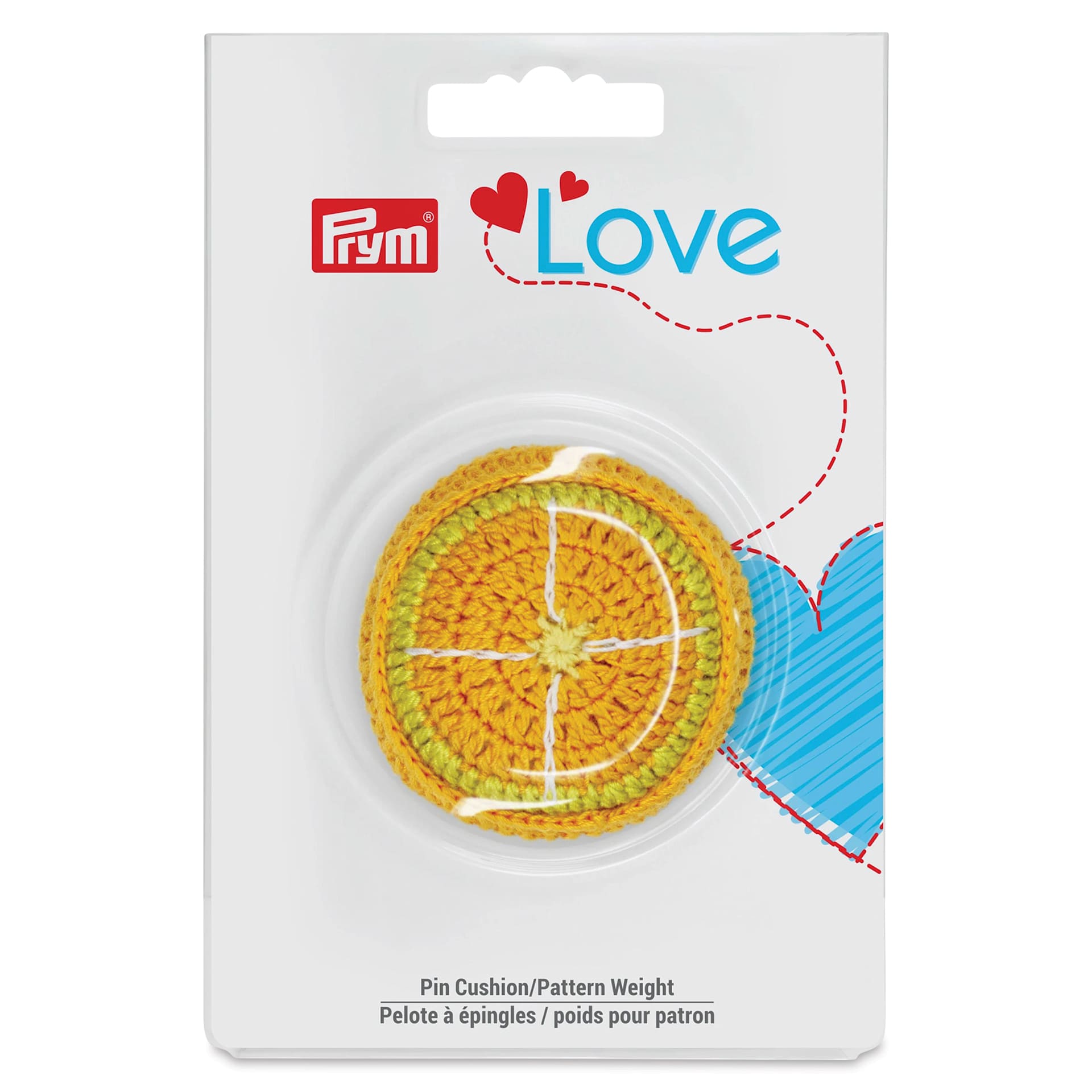 Prym Love Fruit Pin Cushion Pattern Weight - Orange, 0.8 oz (In package)