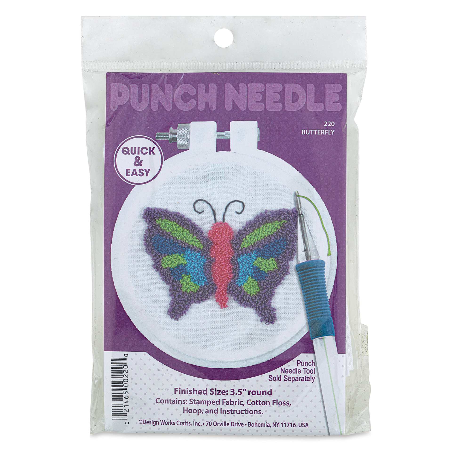 Design Works Thread Punch Needle Kit - Butterfly, front of the packaging