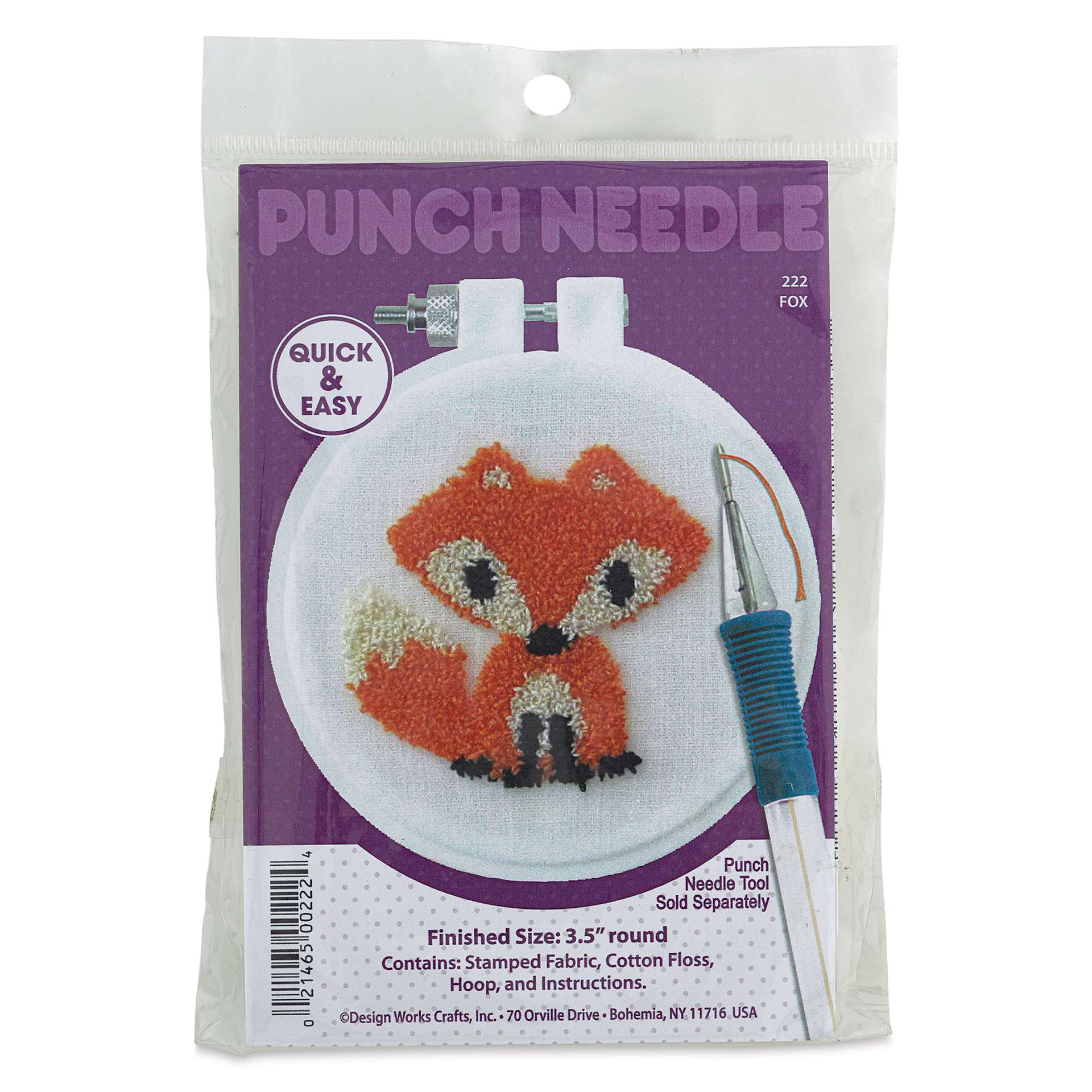 Design Works Thread Punch Needle Kit - Fox, front of the packaging