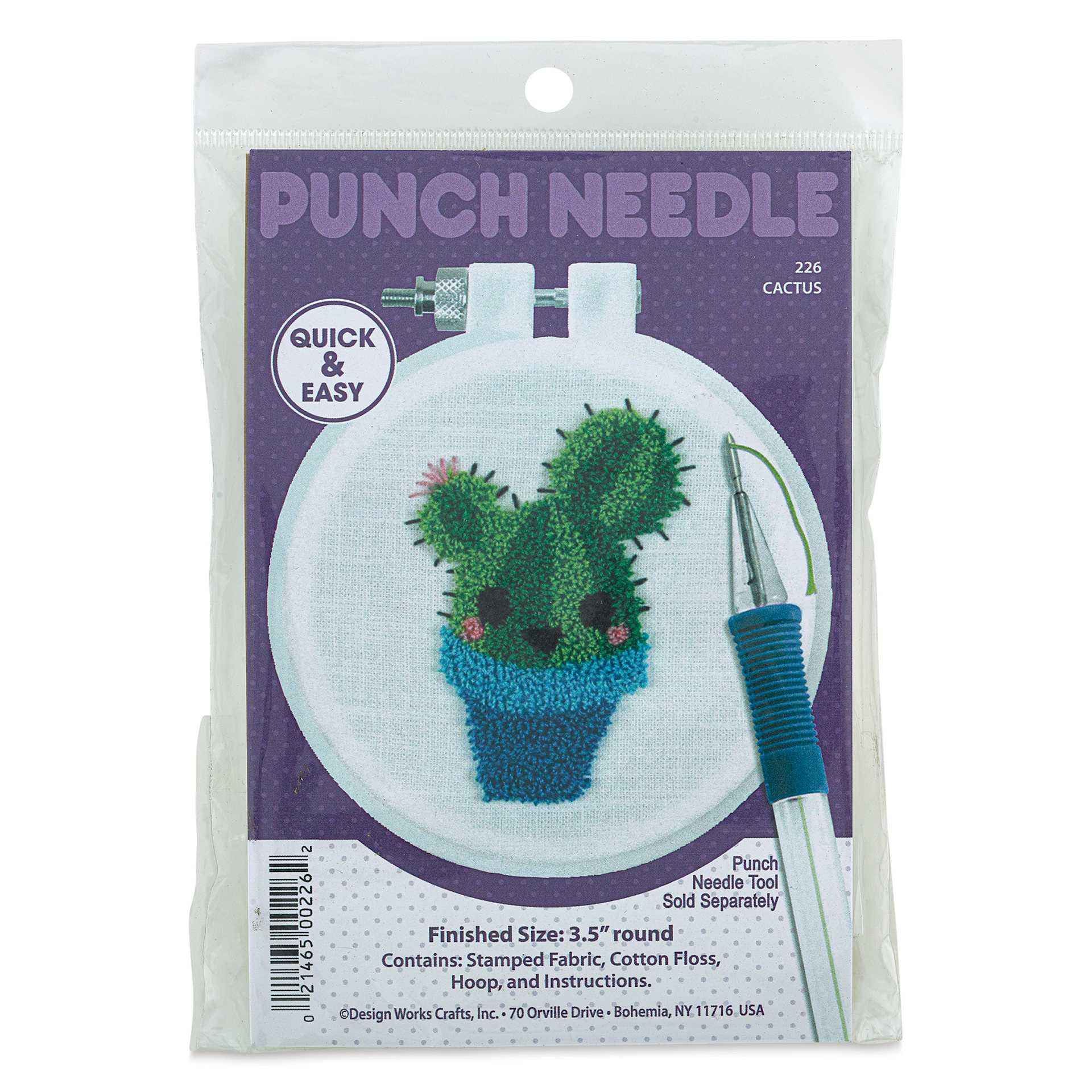 Design Works Thread Punch Needle Kit - Cactus, front of the packaging