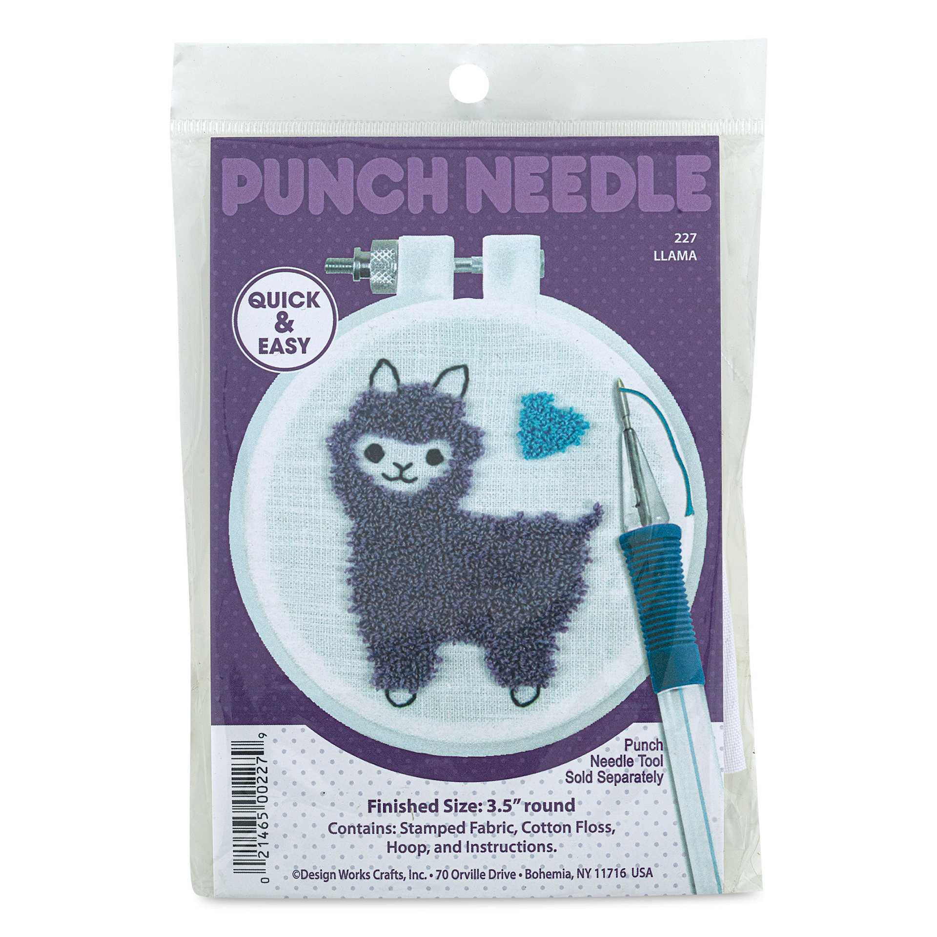 Design Works Punch Needle Kit - Llama, front of the packaging