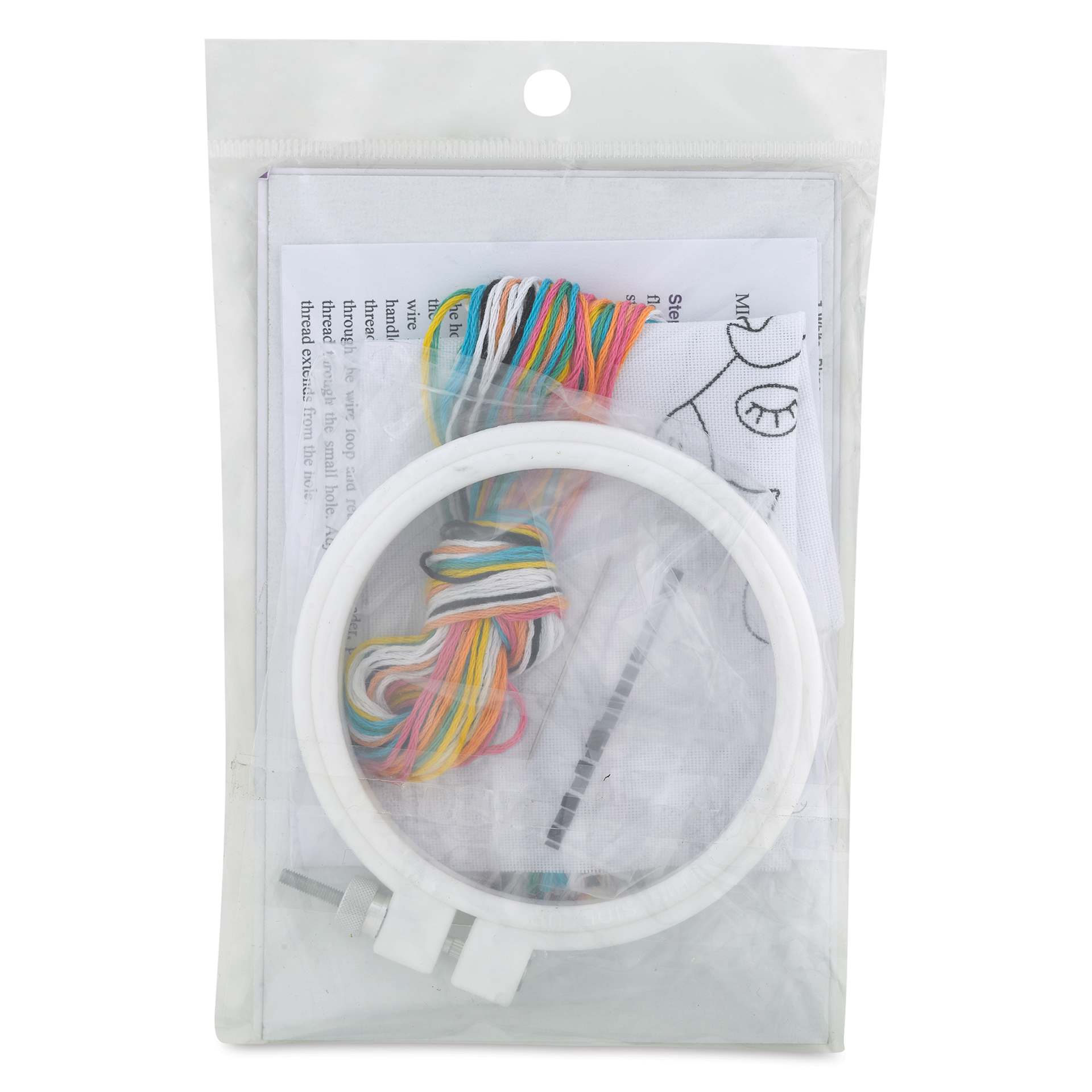 Design Works Thread Punch Needle Kit - Unicorn, back of the packaging