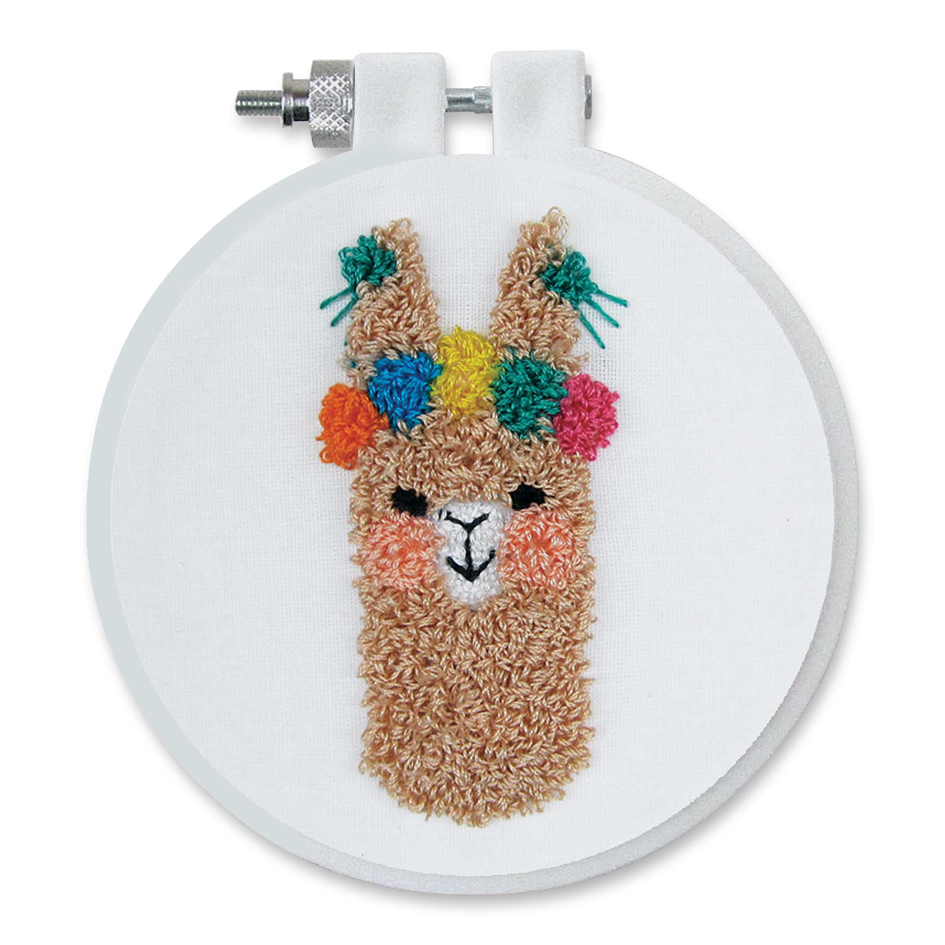 Design Works Thread Punch Needle Kit - Llama with Crown