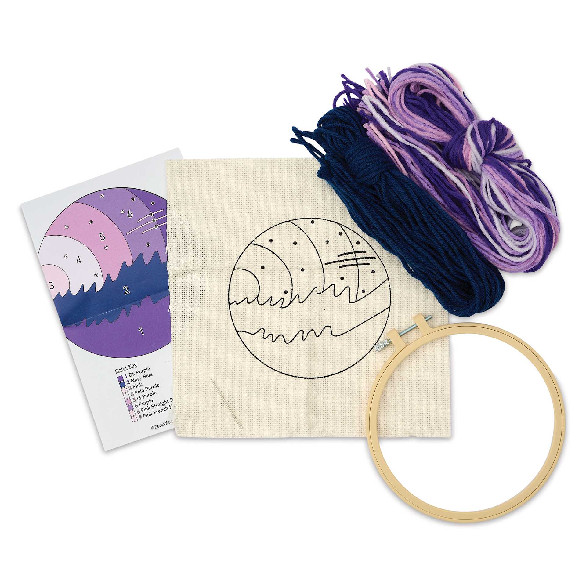 Design Works Yarn Punch Needle Kit - Shooting Star, kit contents