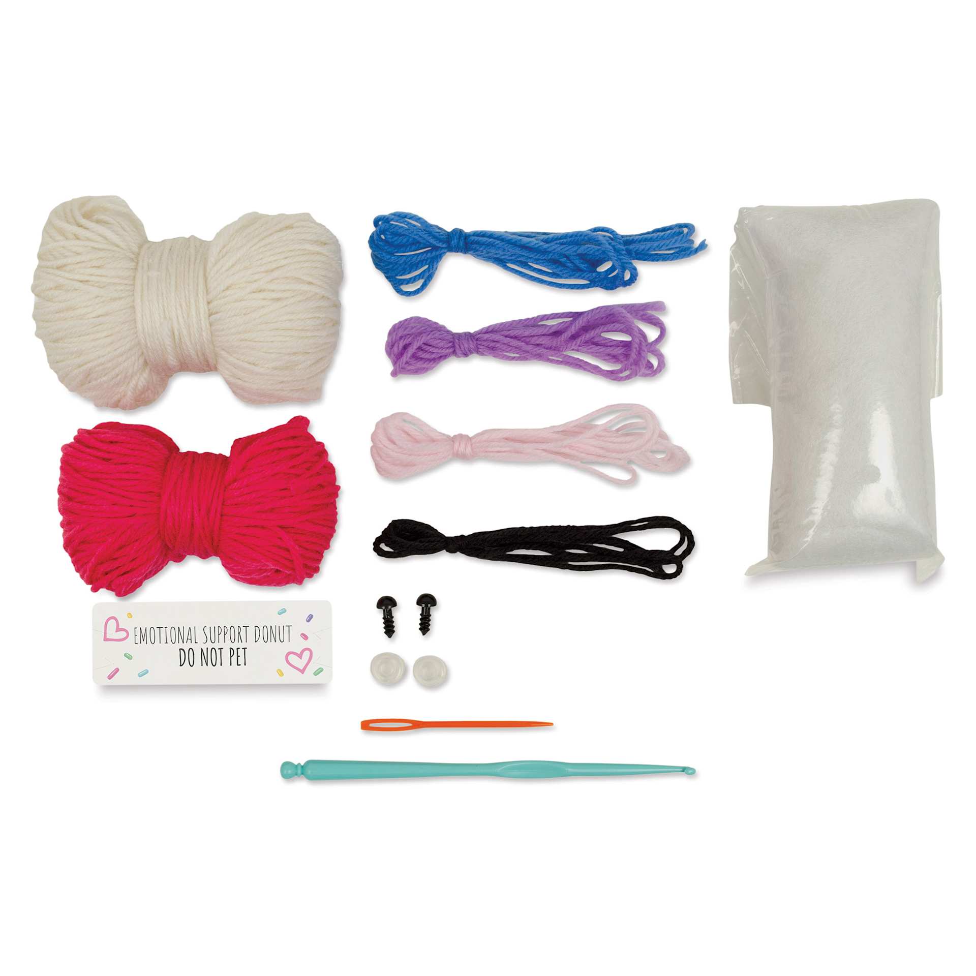 Needle Creations Crochet Kit - Donut contents