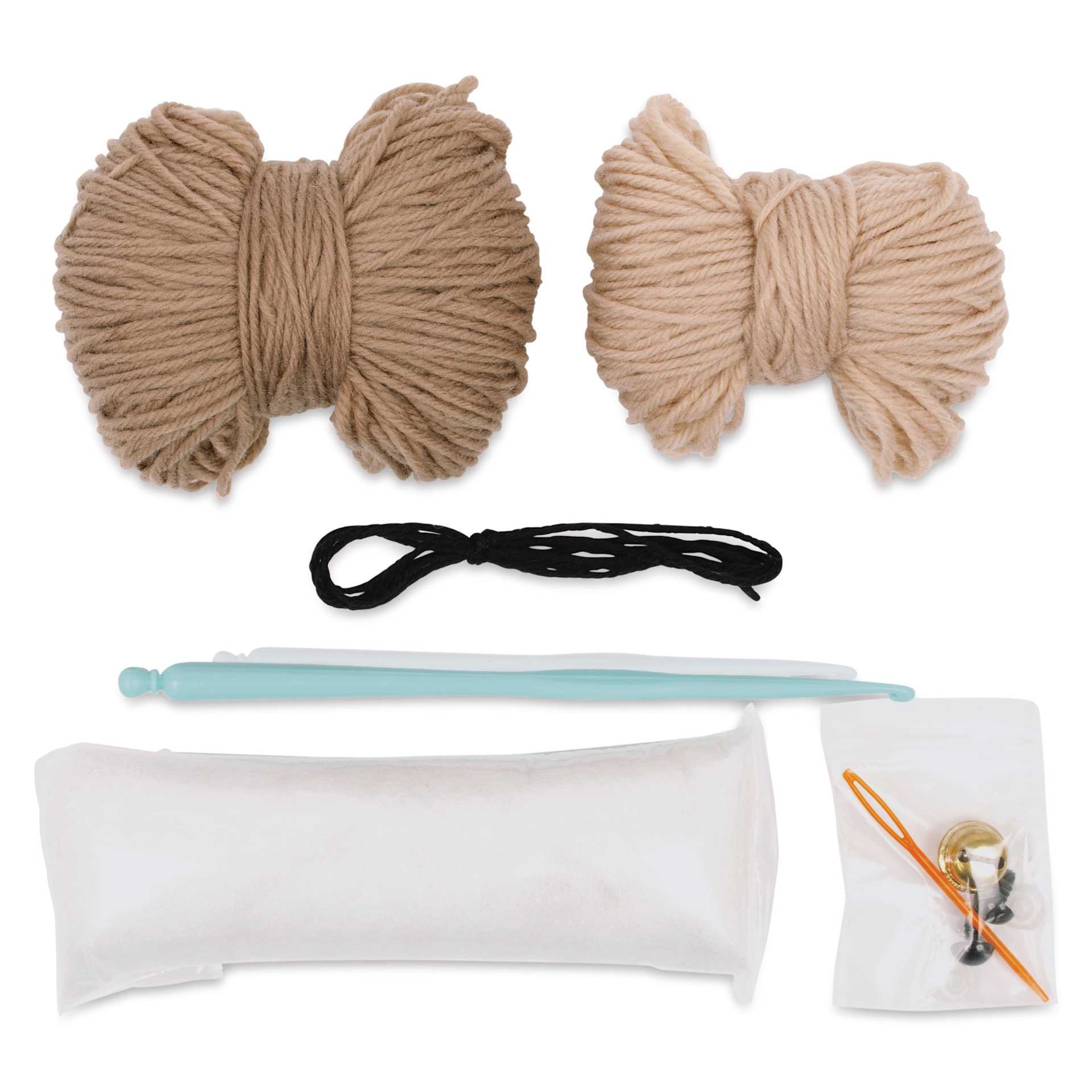 Needle Creations Crochet Kit - Highland Cow V2 contents