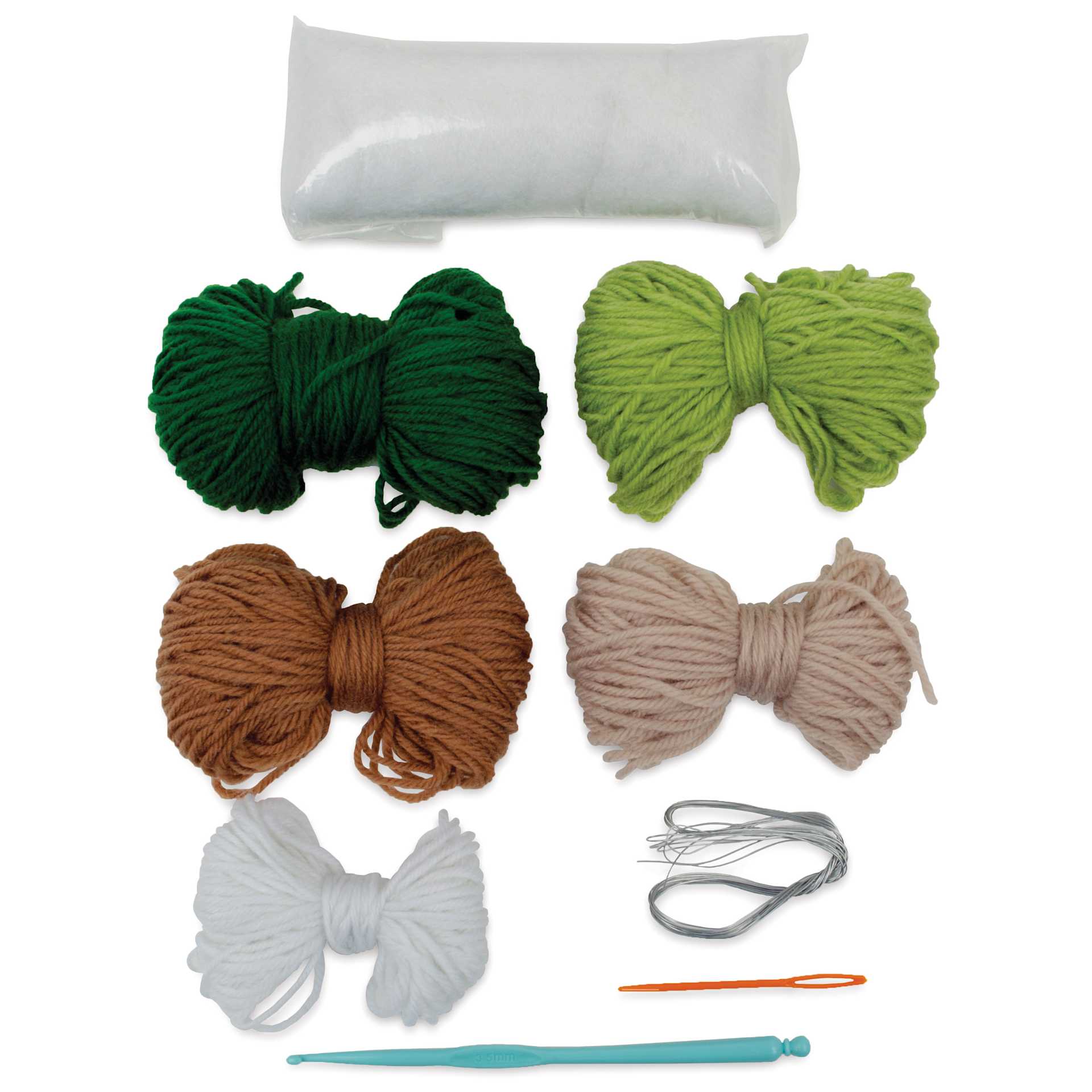 Needle Creations Crochet Kit - Snake Plant contents