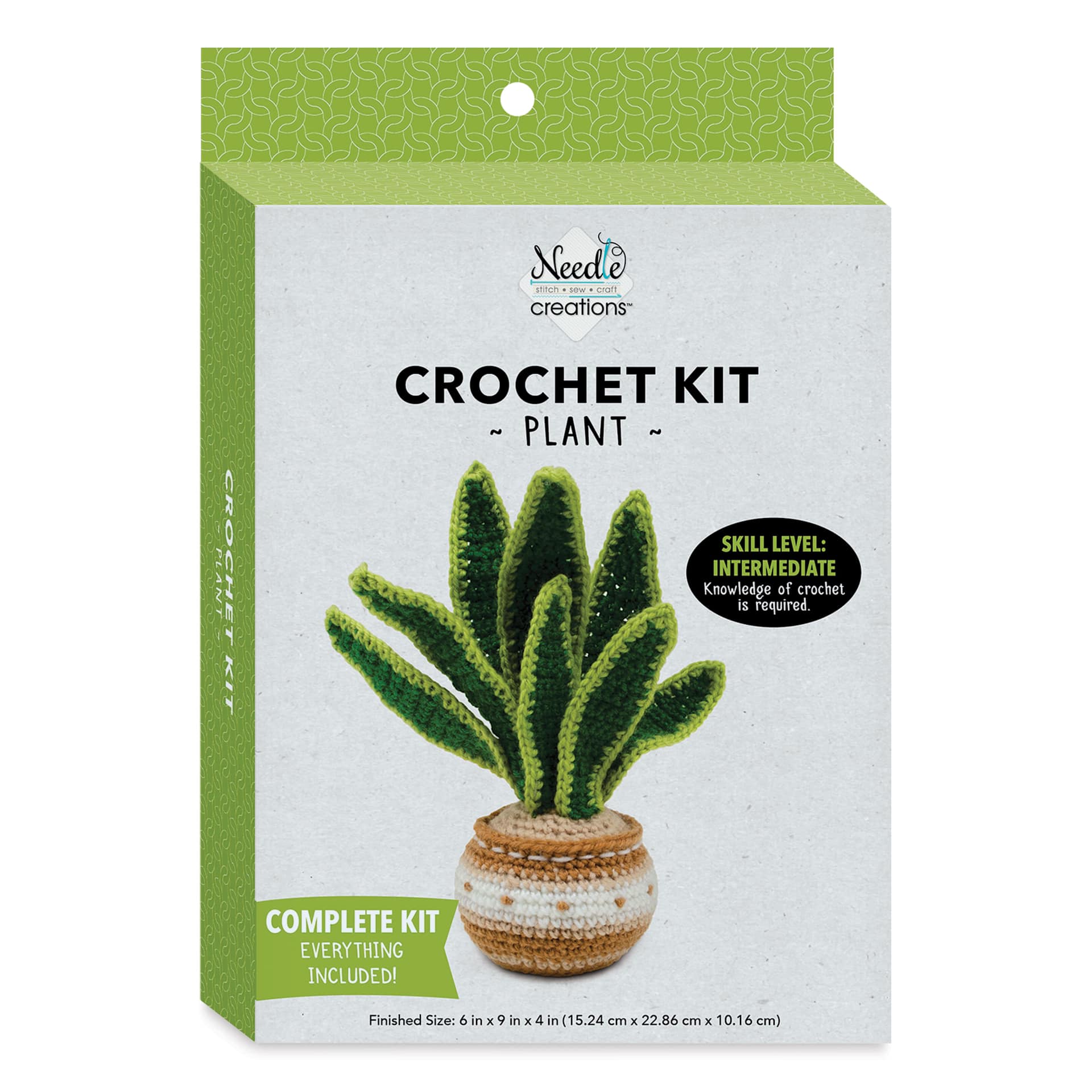 Needle Creations Crochet Kit - Snake Plant front of packaging