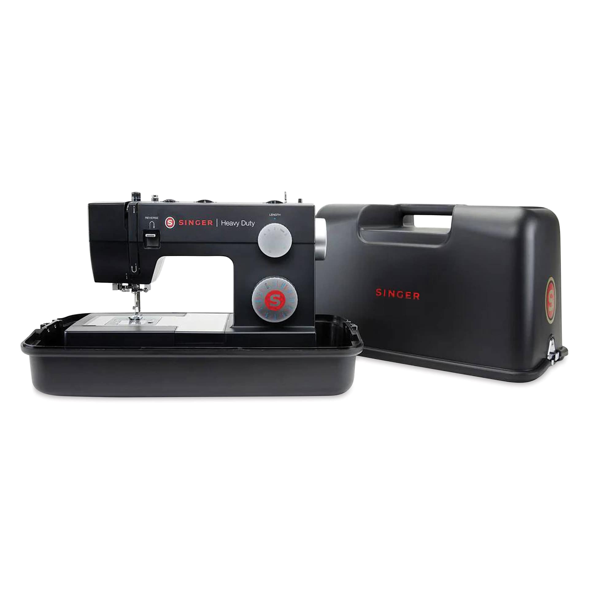 Singer Universal Hard Case - Black holding sewing machine without lid (sewing machine not included)