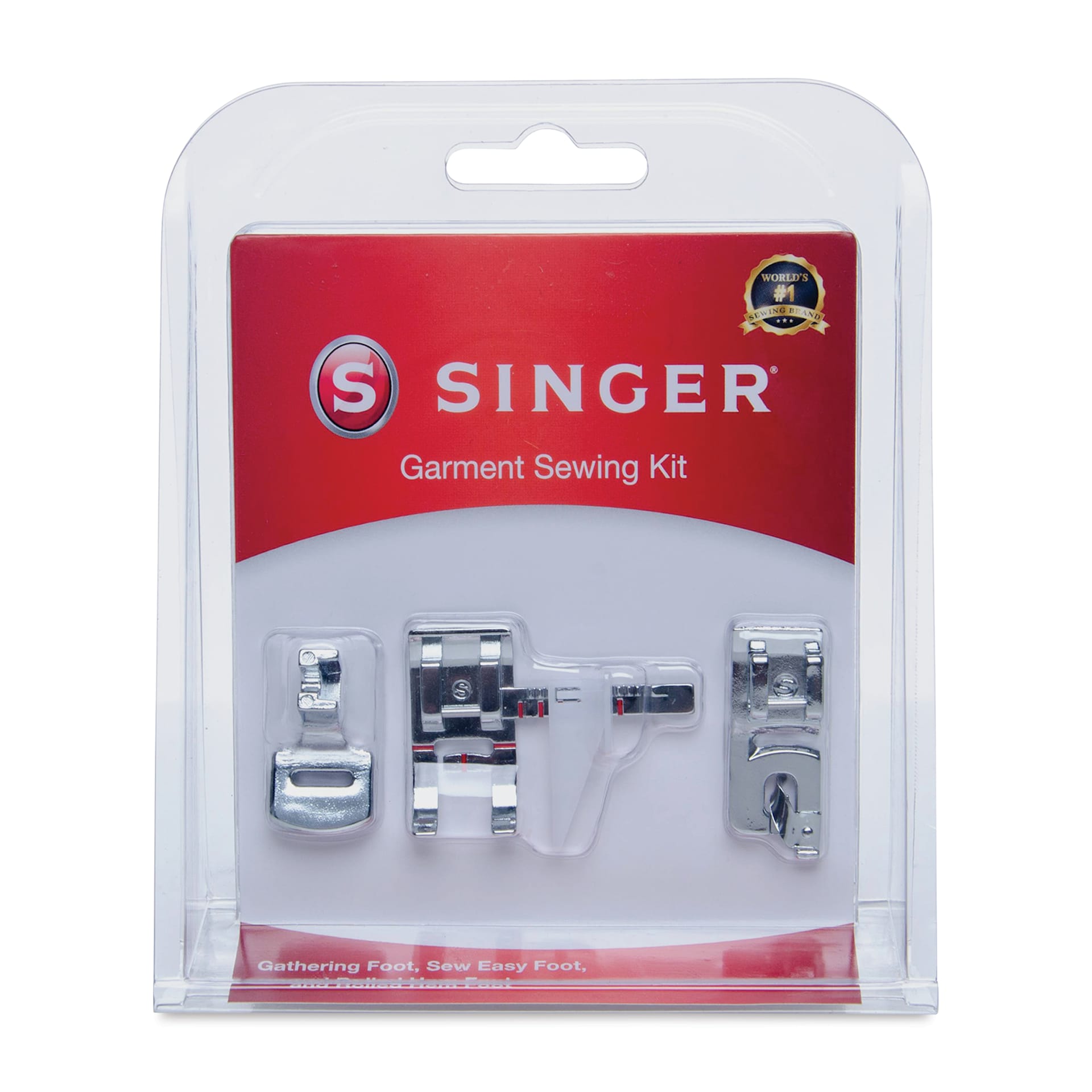 Singer Garment Sewing Presser Foot Kit, front of the packaging