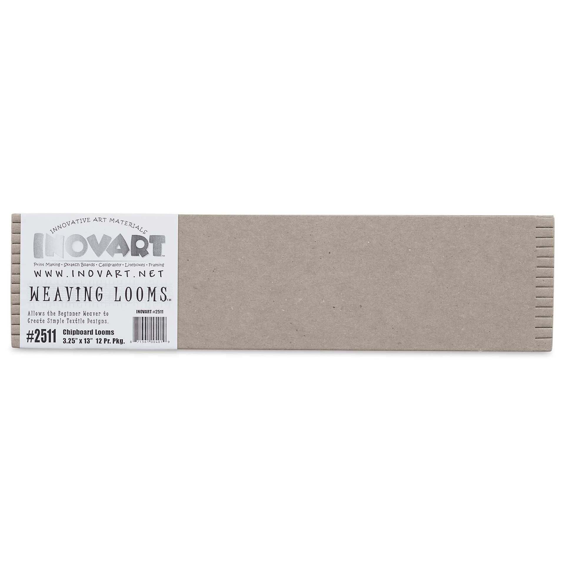 Inovart Chipboard Weaving Looms - 3-1/4" x 13", Pkg of 12