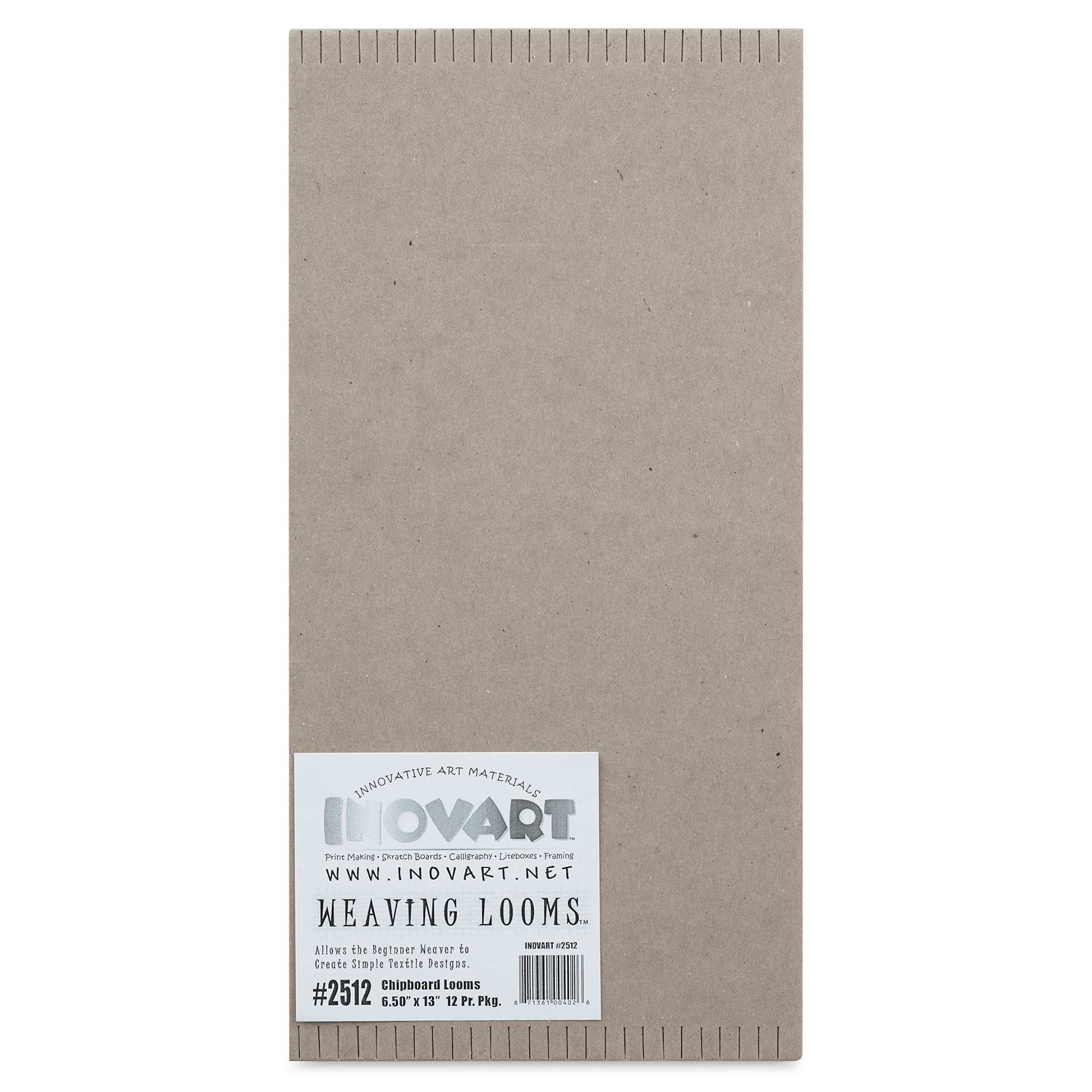 Inovart Chipboard Weaving Looms - 6-1/2" x 13", Pkg of 12