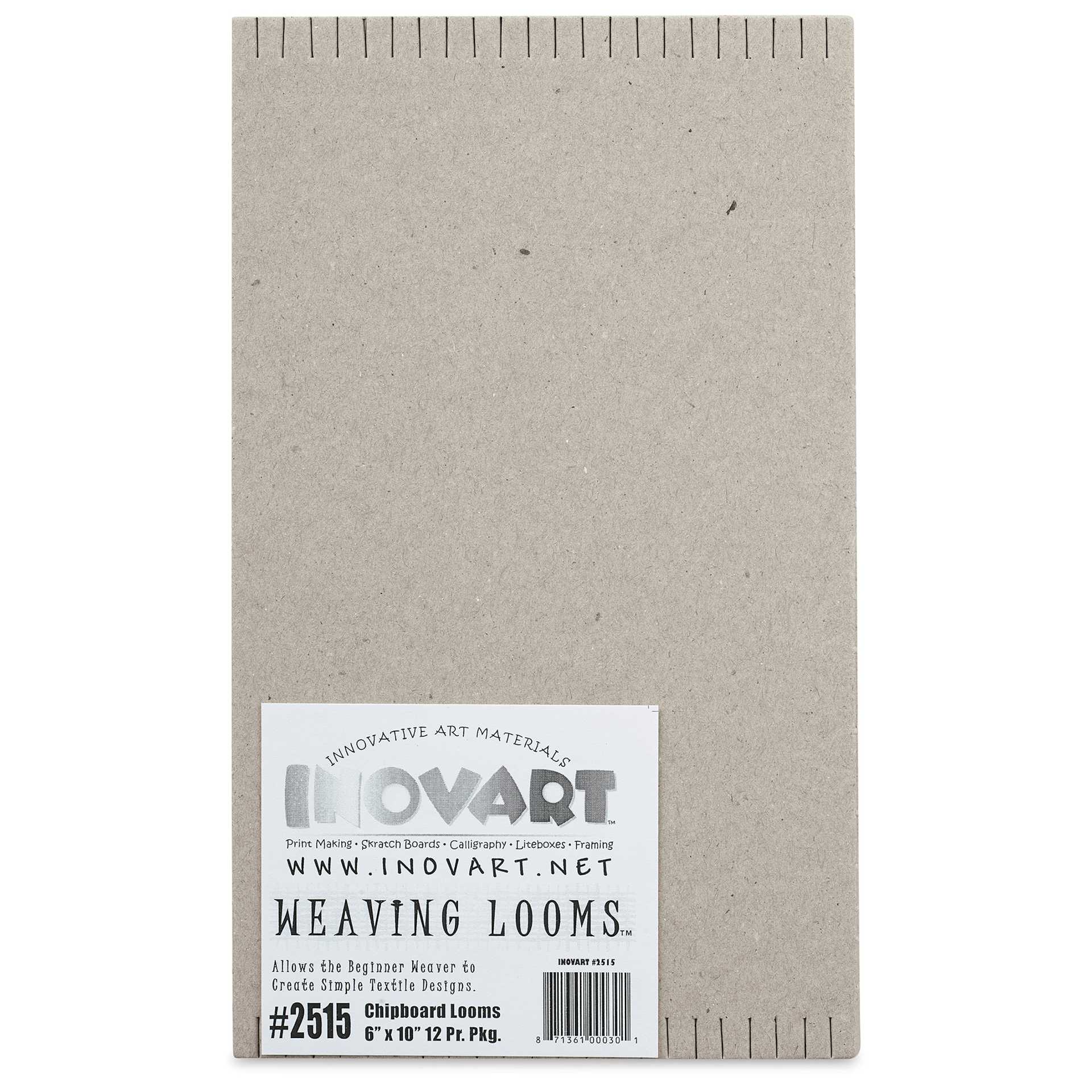 Inovart Chipboard Weaving Looms - 6" x 10", Pkg of 12