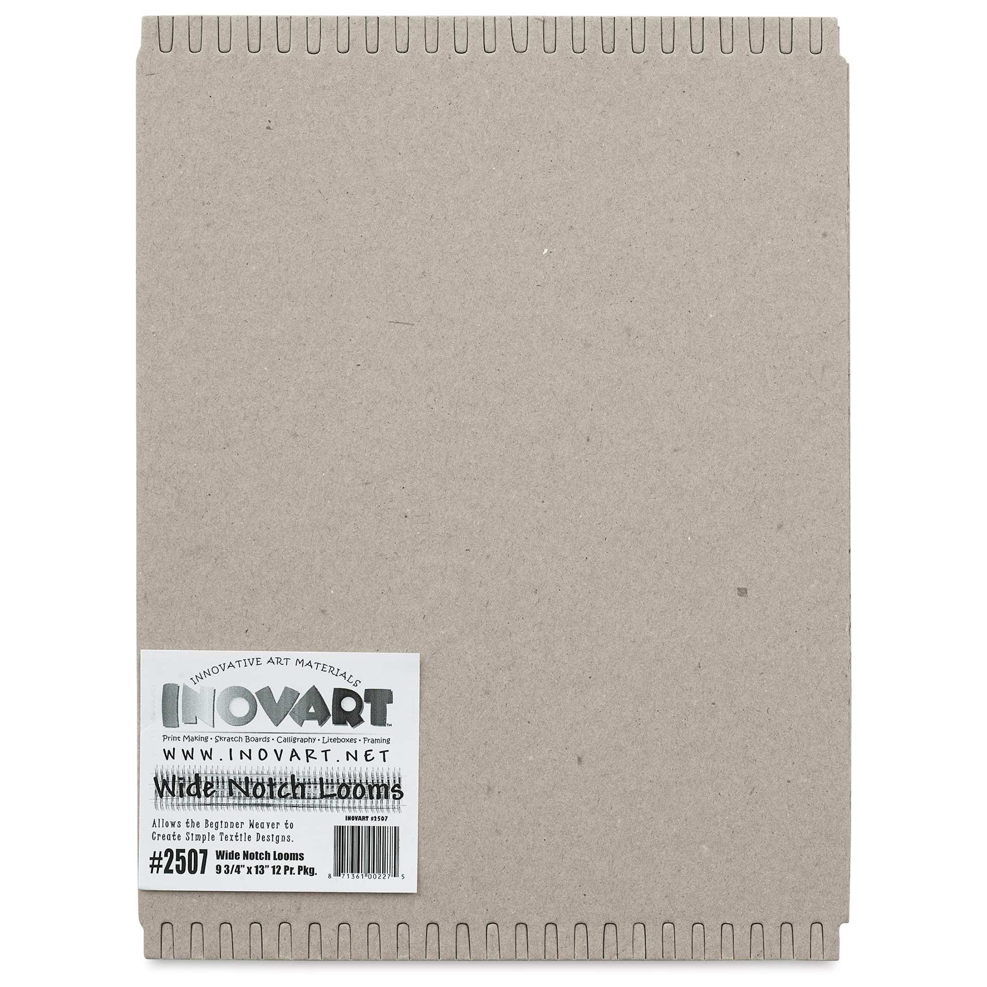 Wide Notch Chipboard Weaving Loom - 9-3/4" x 13", Pkg of 12