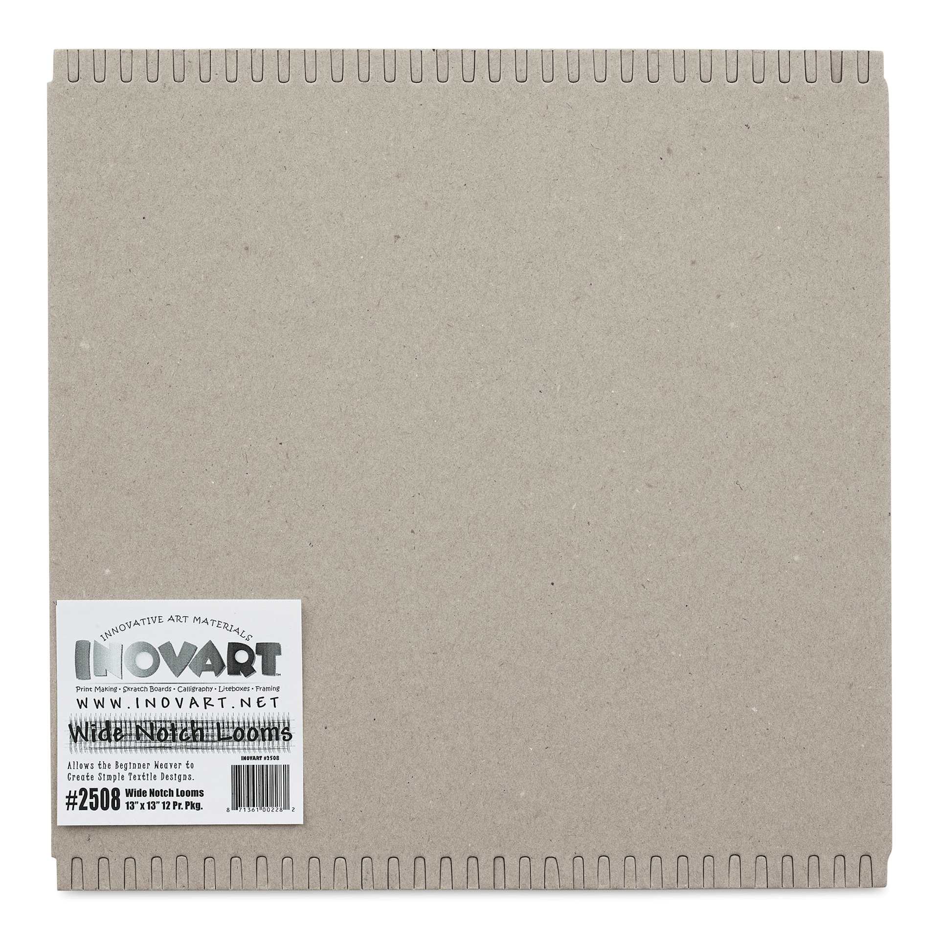 Wide Notch Chipboard Weaving Loom - 13" x 13", Pkg of 12