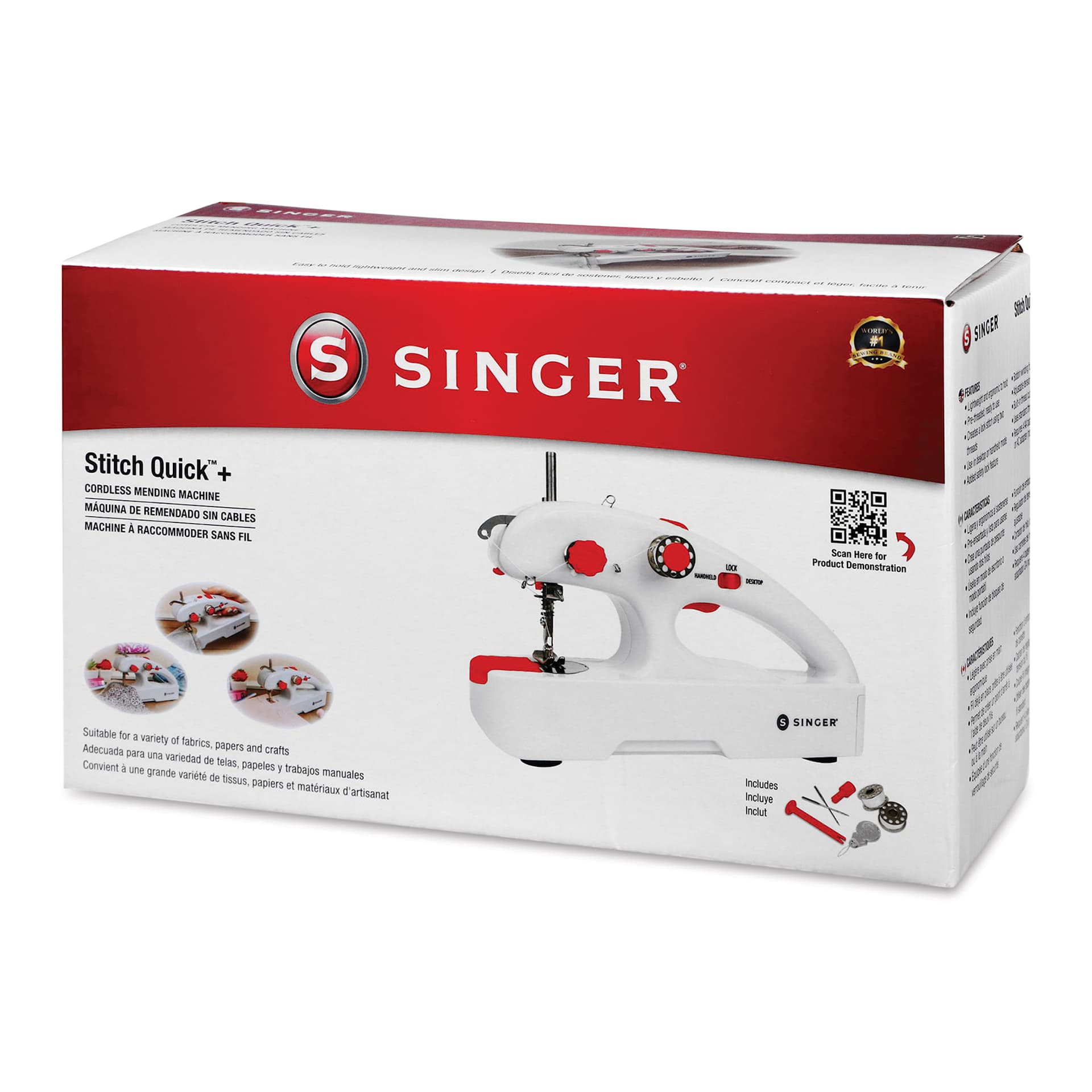 Singer Stitch Quick Plus Handheld Mending Machine, front of the packaging