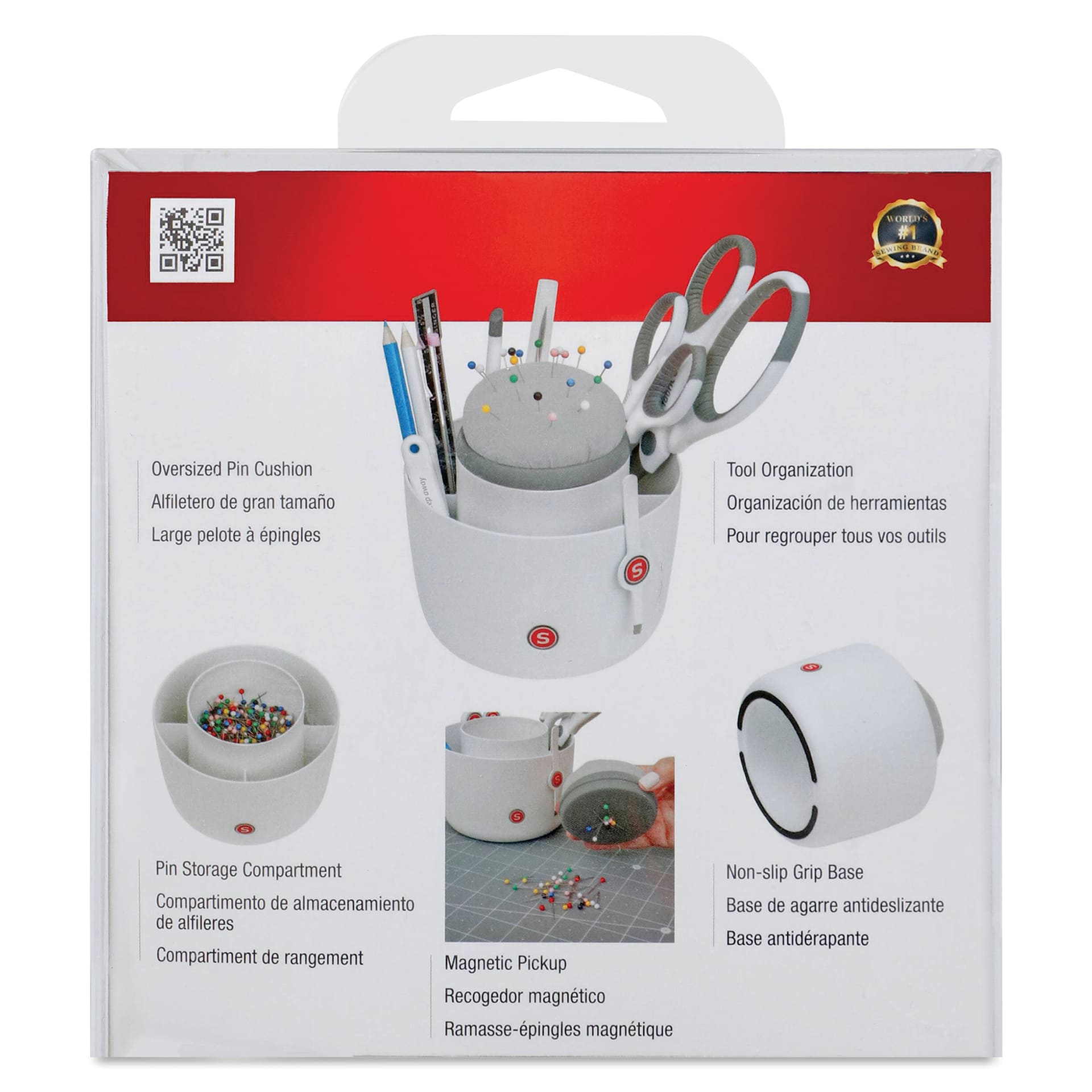 Singer Pin and Sewing Tool Organizer Caddy, back of the packaging